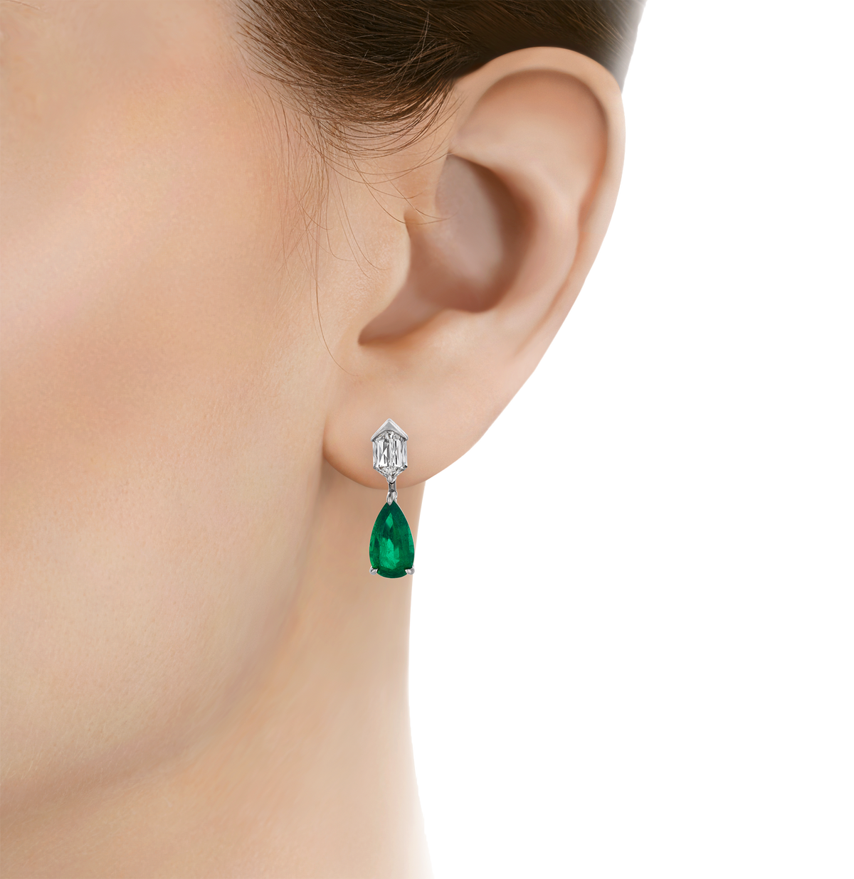 Emerald Earrings, 4.80 Carats