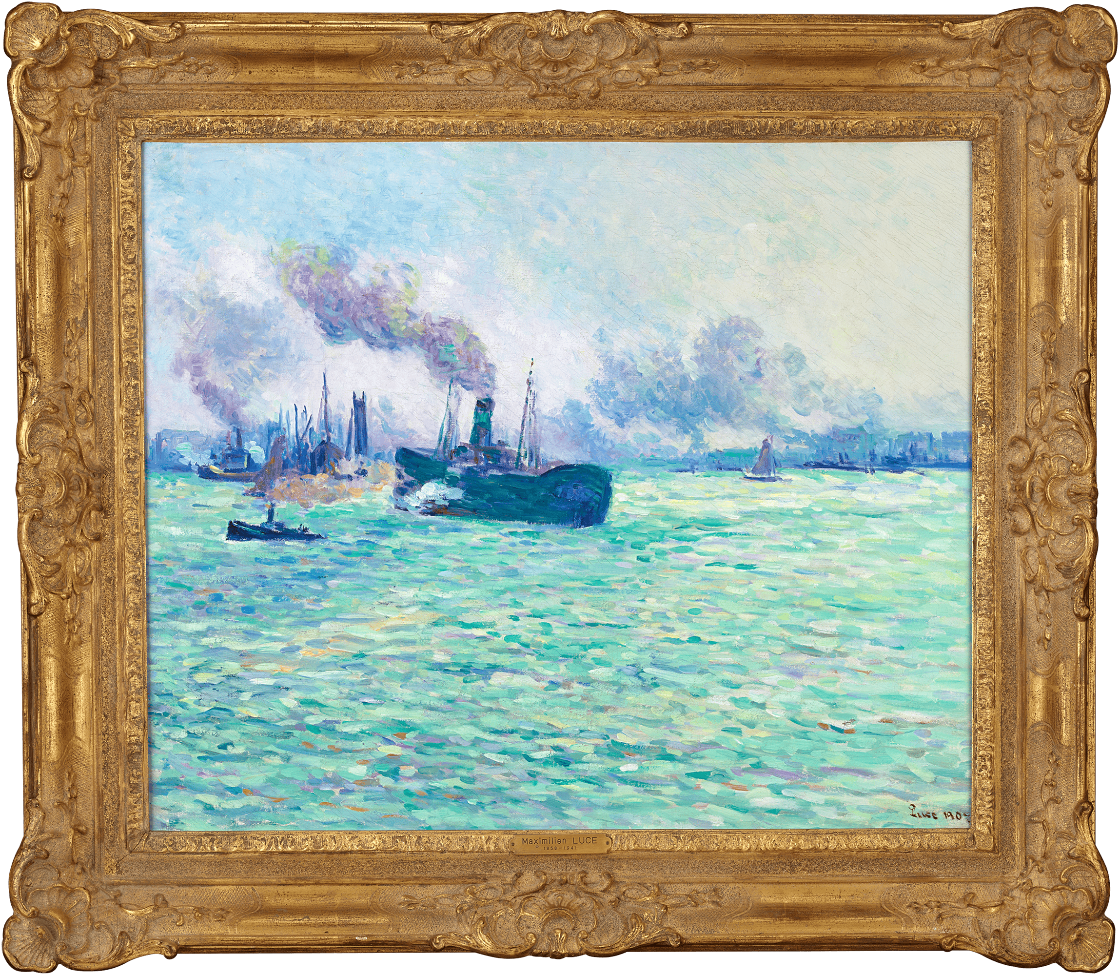 Rotterdam, Scène de Port by Maximilien Luce