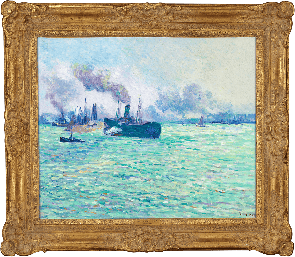 Rotterdam, Scène de Port by Maximilien Luce