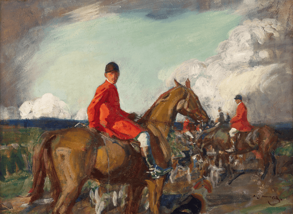 Hunting Scene by Sir Alfred J. Munnings
