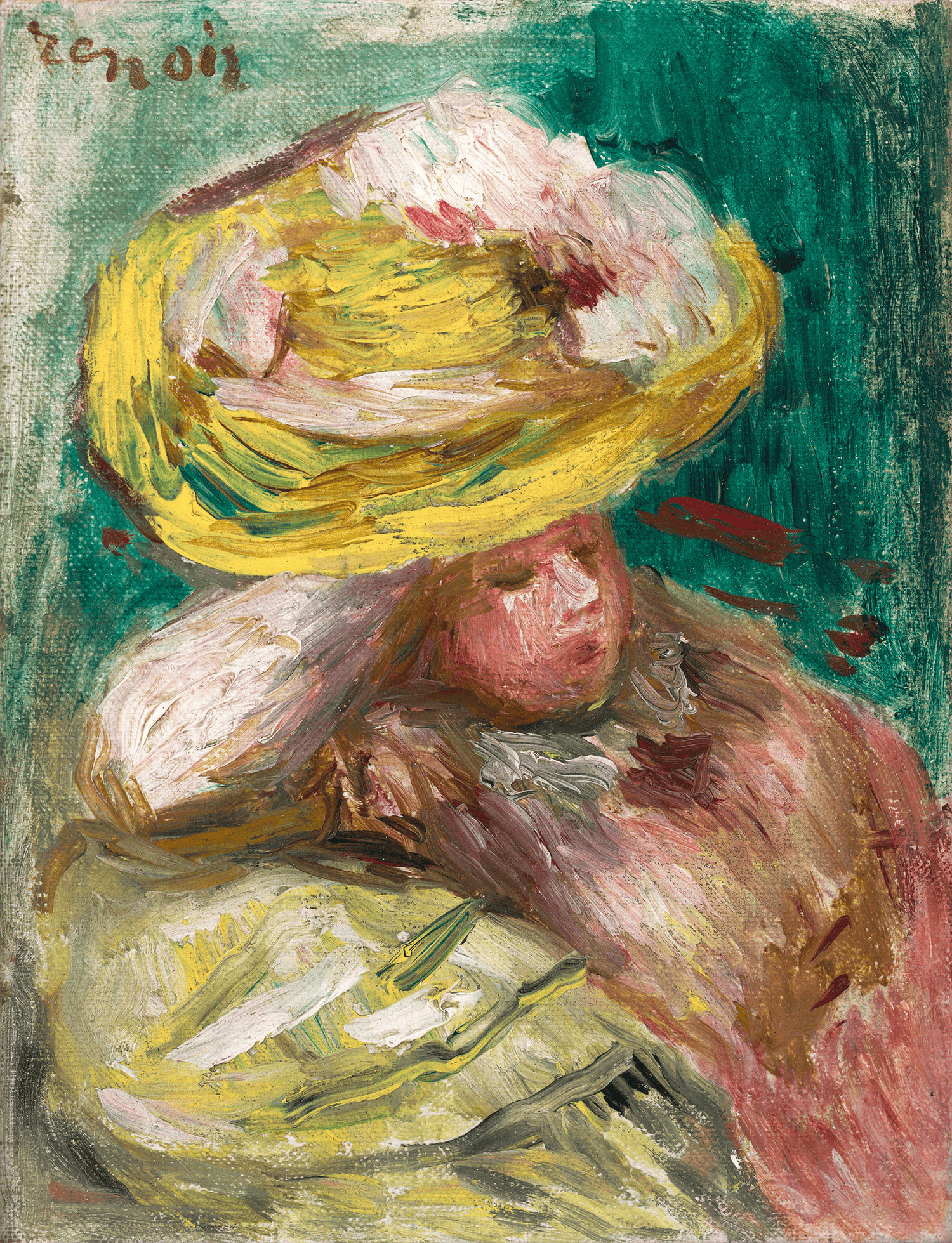 Jeune femme au chapeau by Pierre-Auguste Renoir