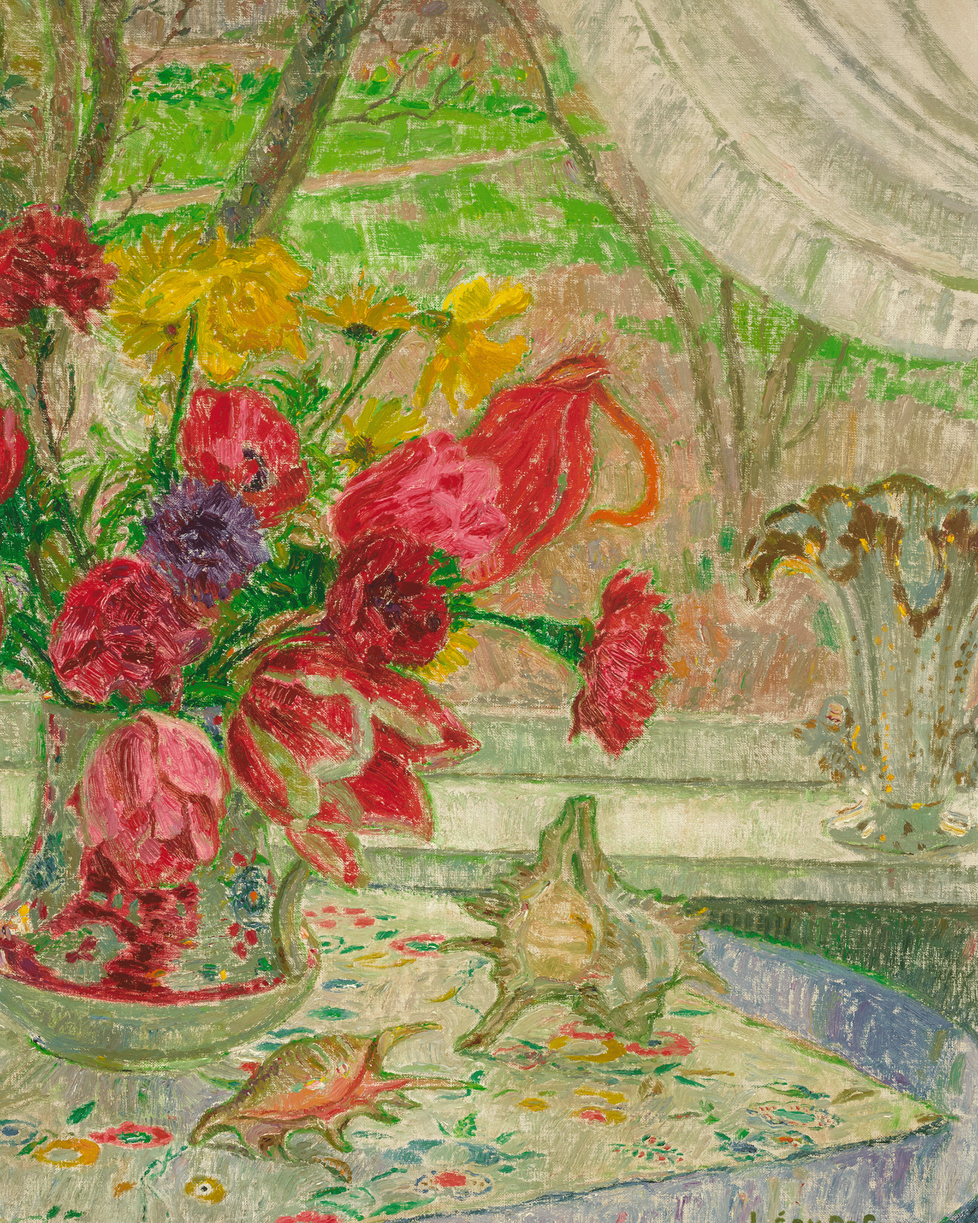 Nature morte devant la fenetre by Léon de Smet