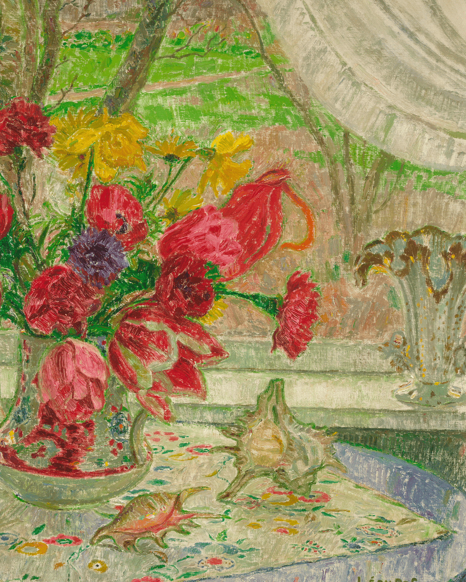 Nature morte devant la fenetre by Léon de Smet
