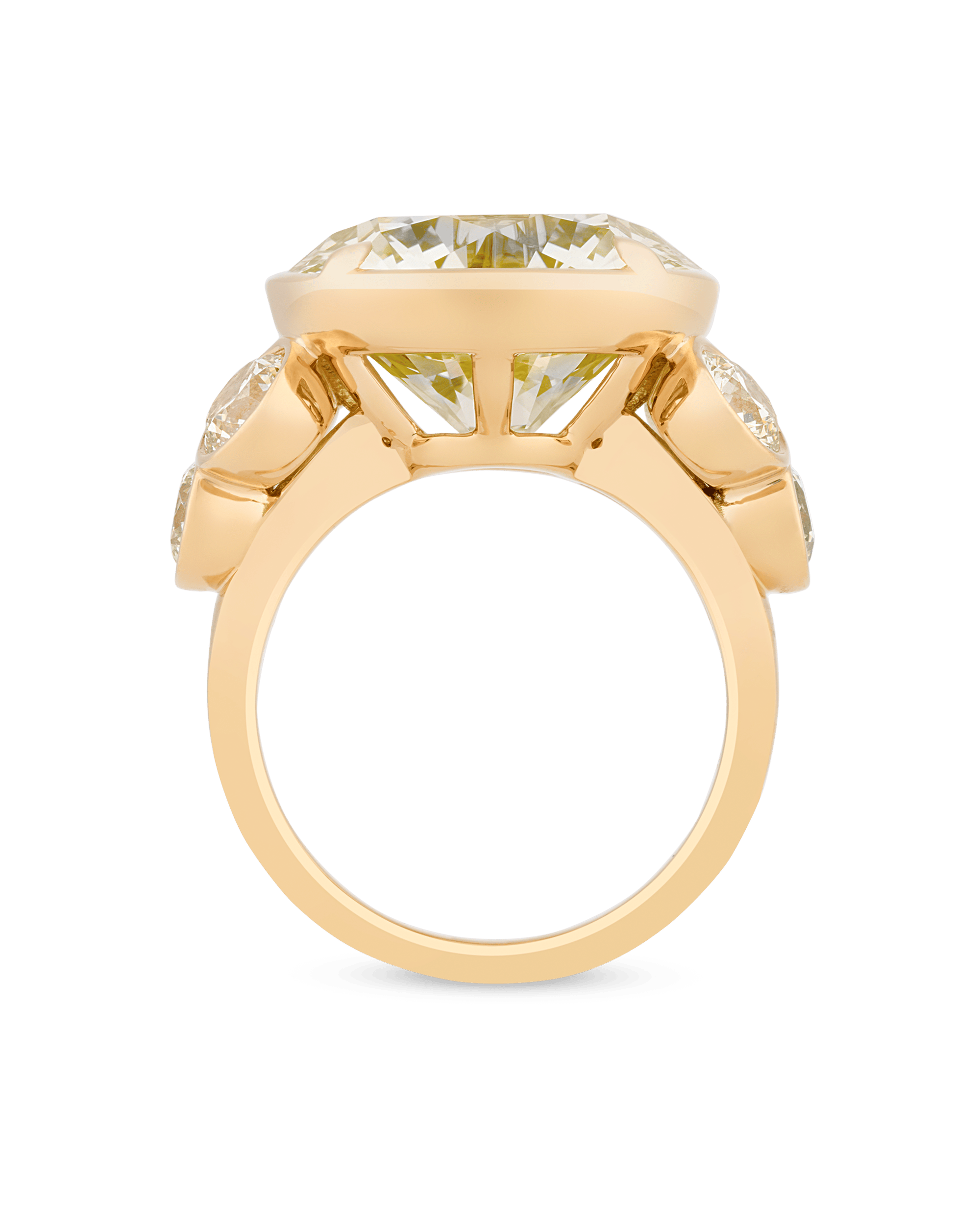 Triple Excellent Diamond Ring, 12.86 Carats