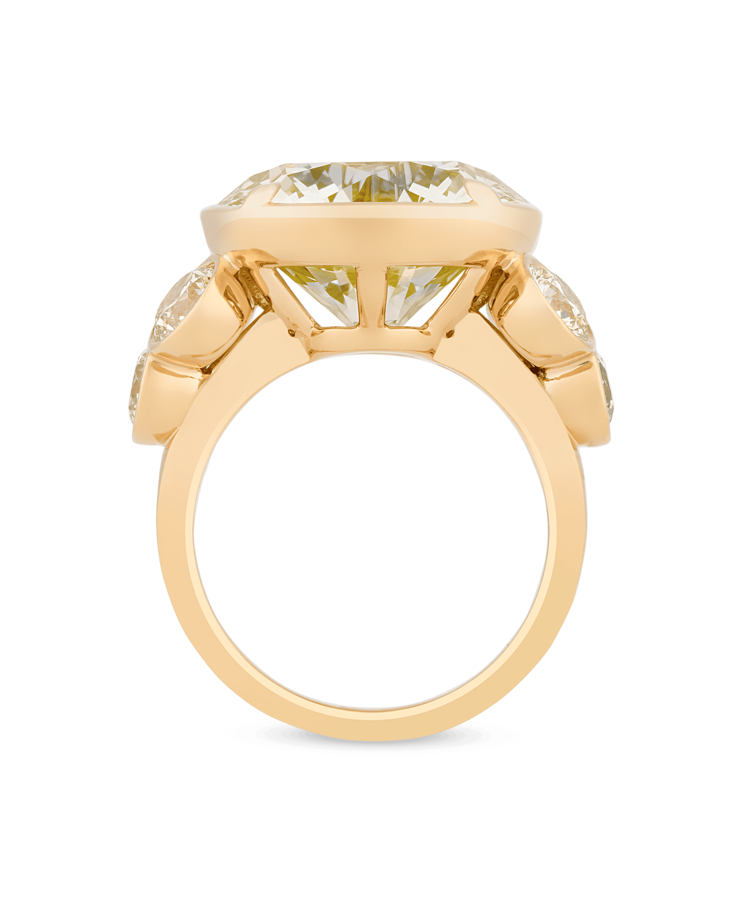 Triple Excellent Diamond Ring, 12.86 Carats