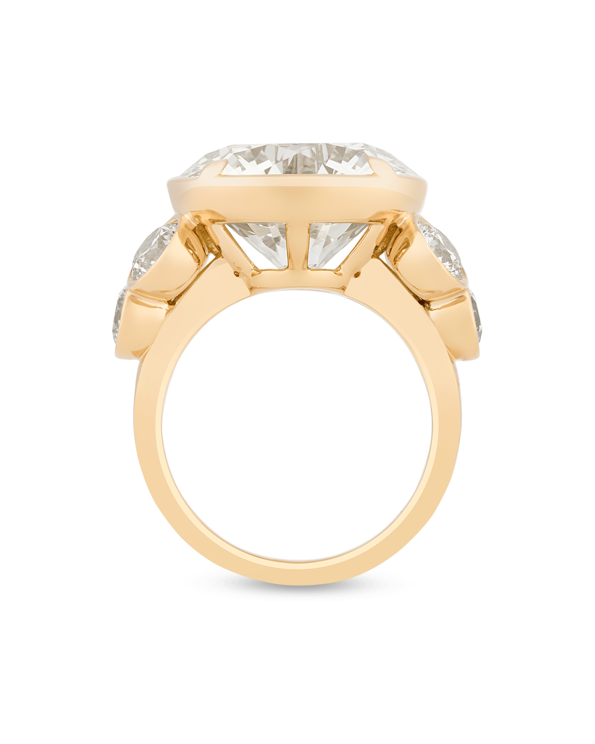 Triple Excellent Diamond Ring, 12.86 Carats