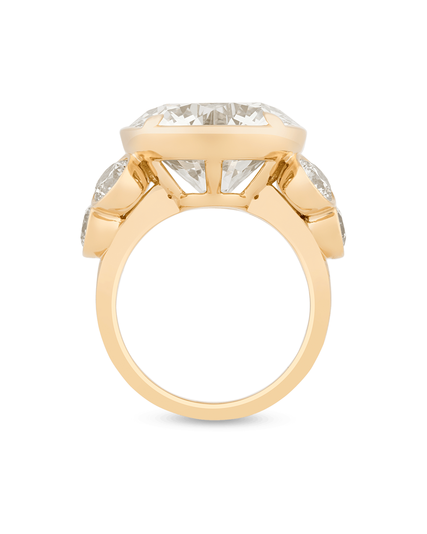 Triple Excellent Diamond Ring, 12.86 Carats
