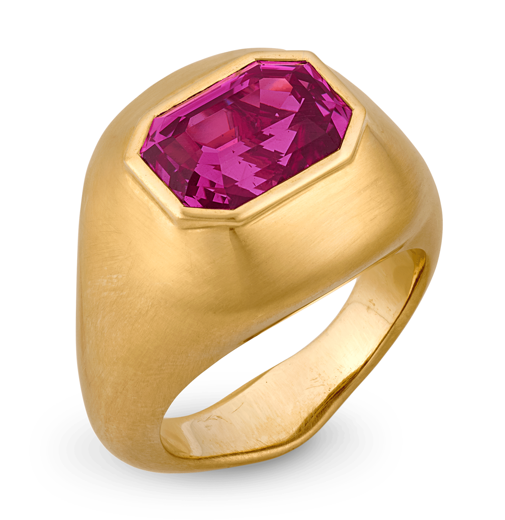 Rebecca Rau Ceylon Pink Sapphire Ring, 6.05 Carats