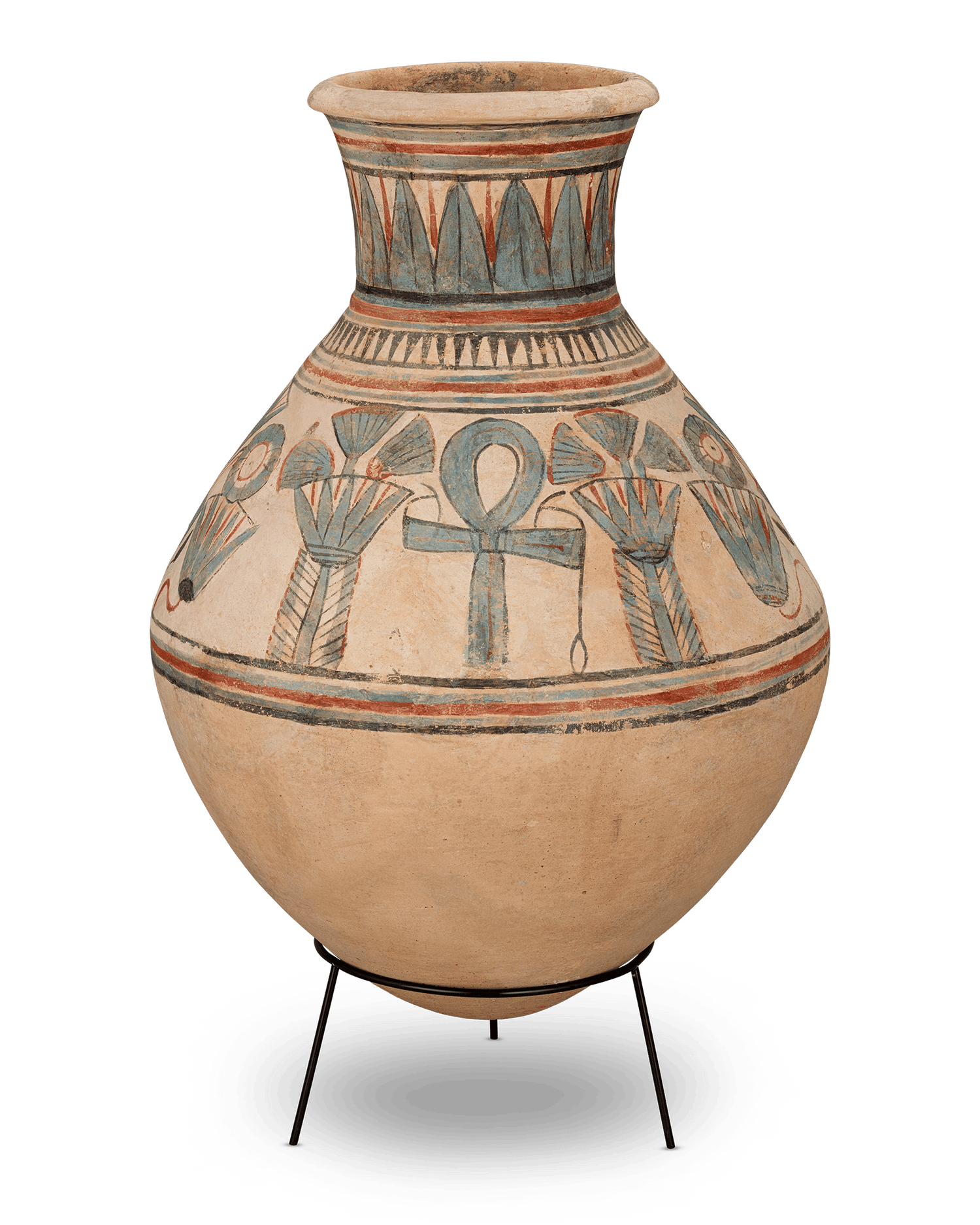 Ancient Egyptian Blue-Painted Vase