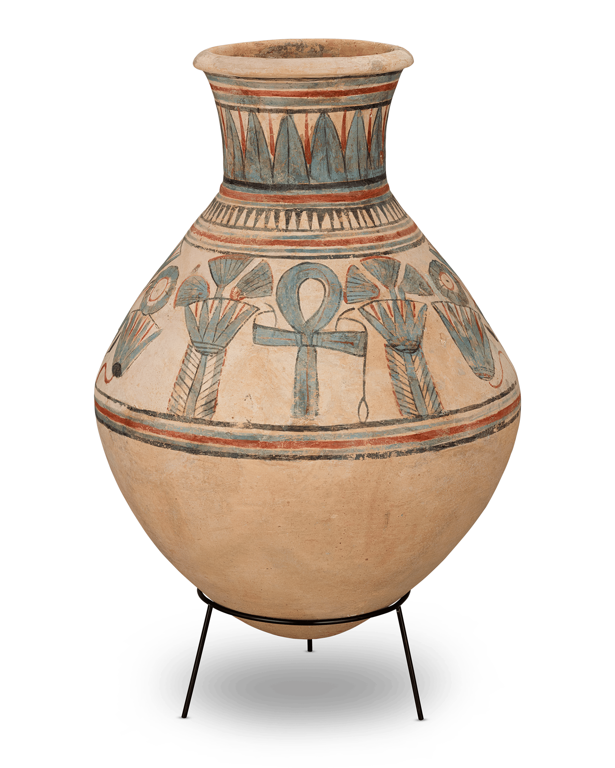 Ancient Egyptian Blue-Painted Vase