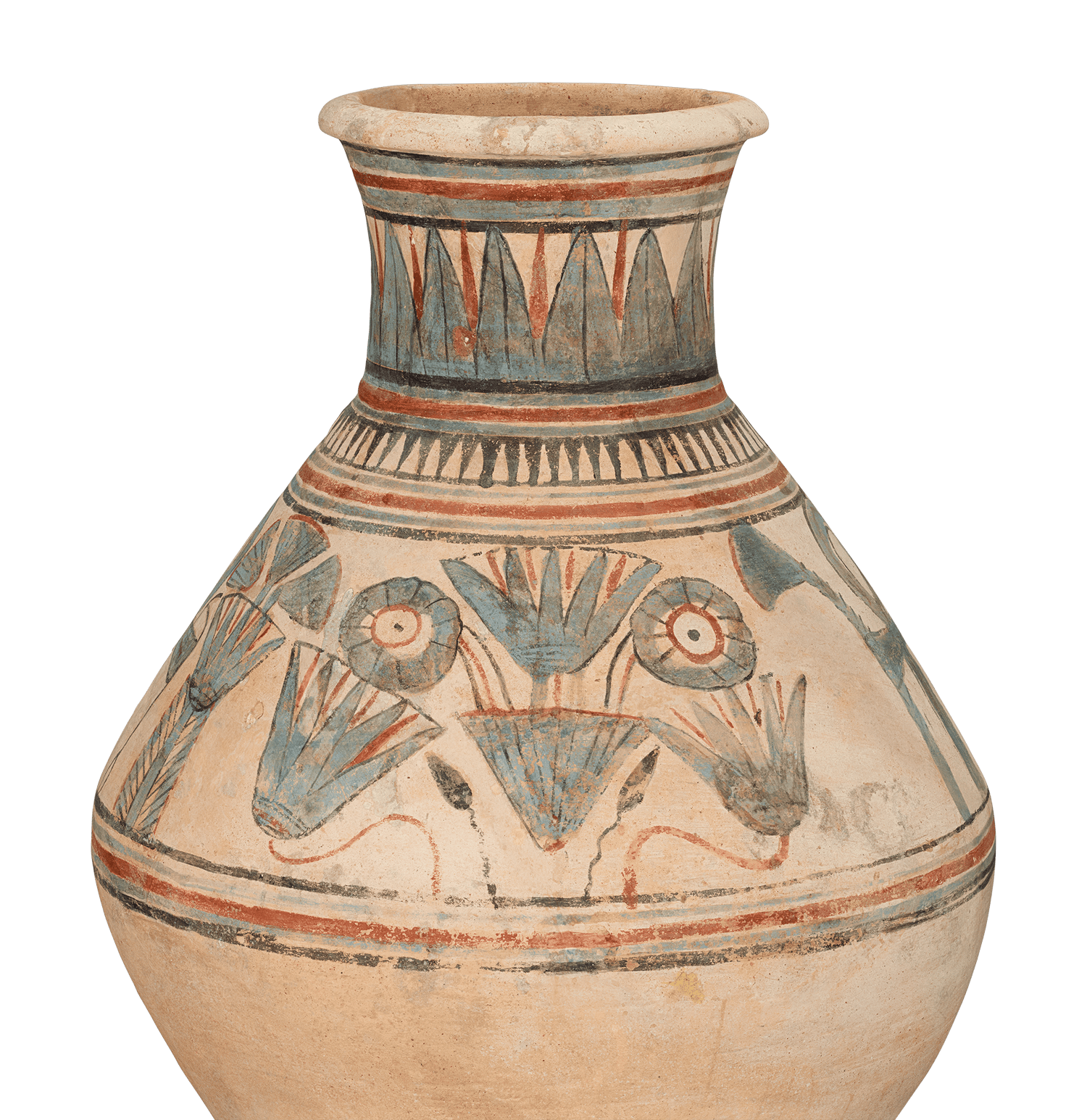 Ancient Egyptian Blue-Painted Vase