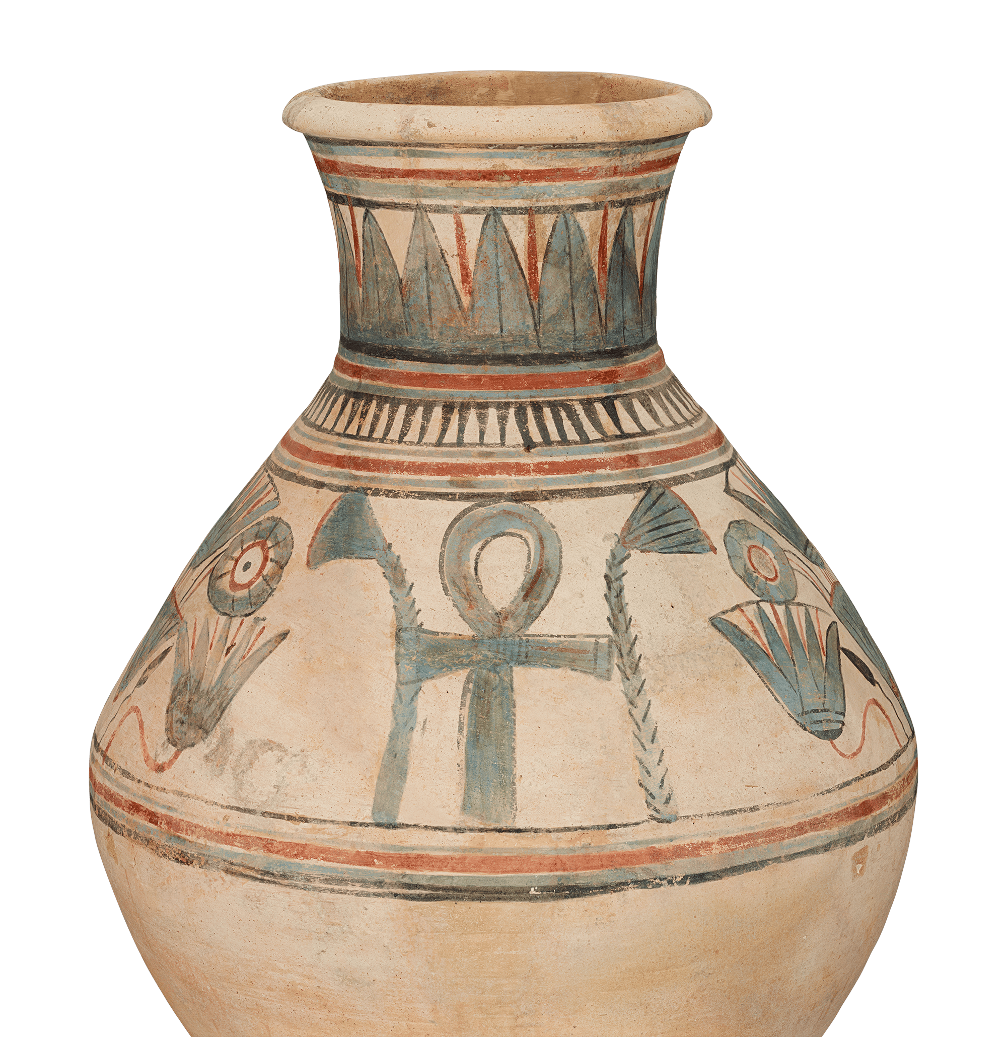 Ancient Egyptian Blue-Painted Vase