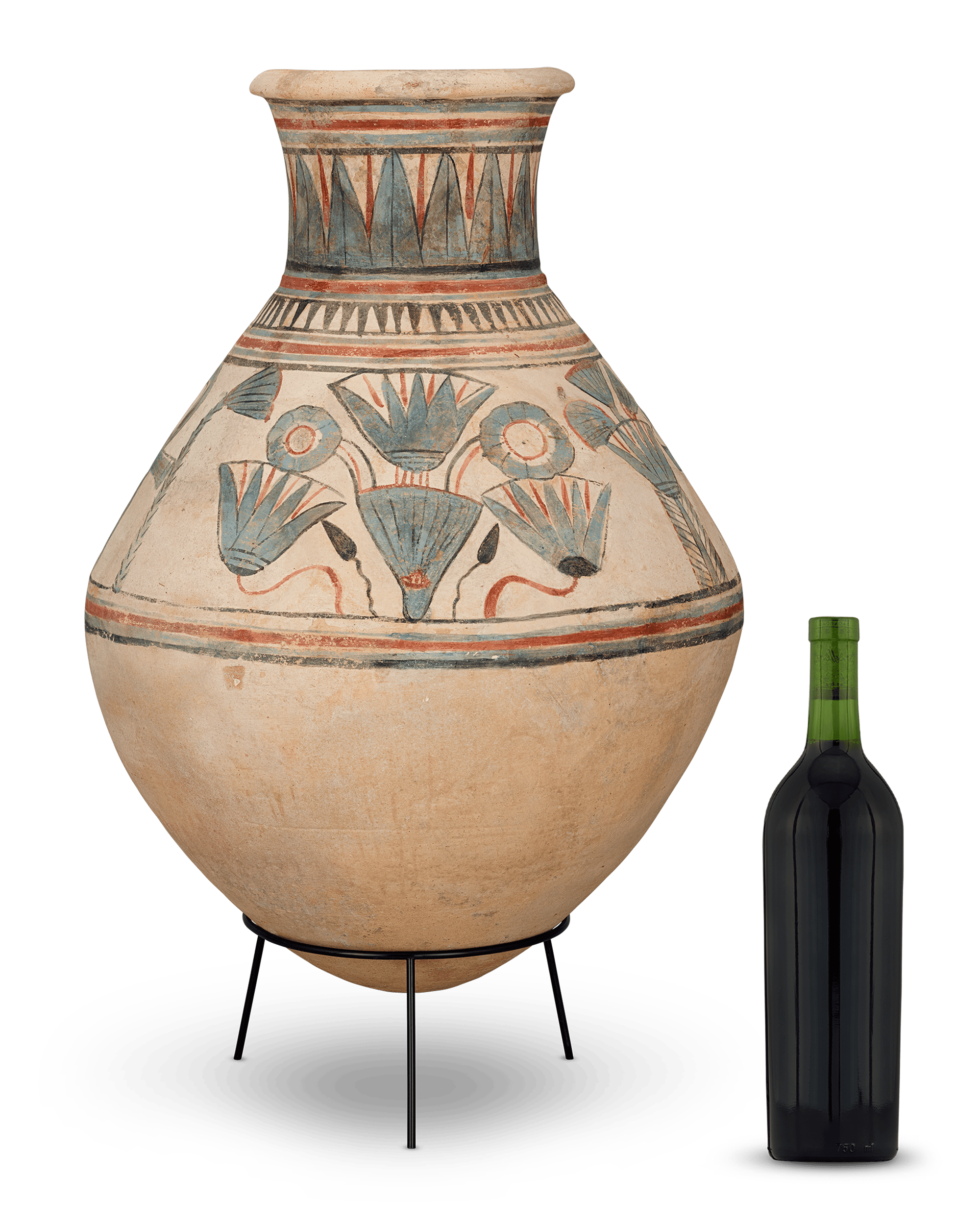 Ancient Egyptian Blue-Painted Vase