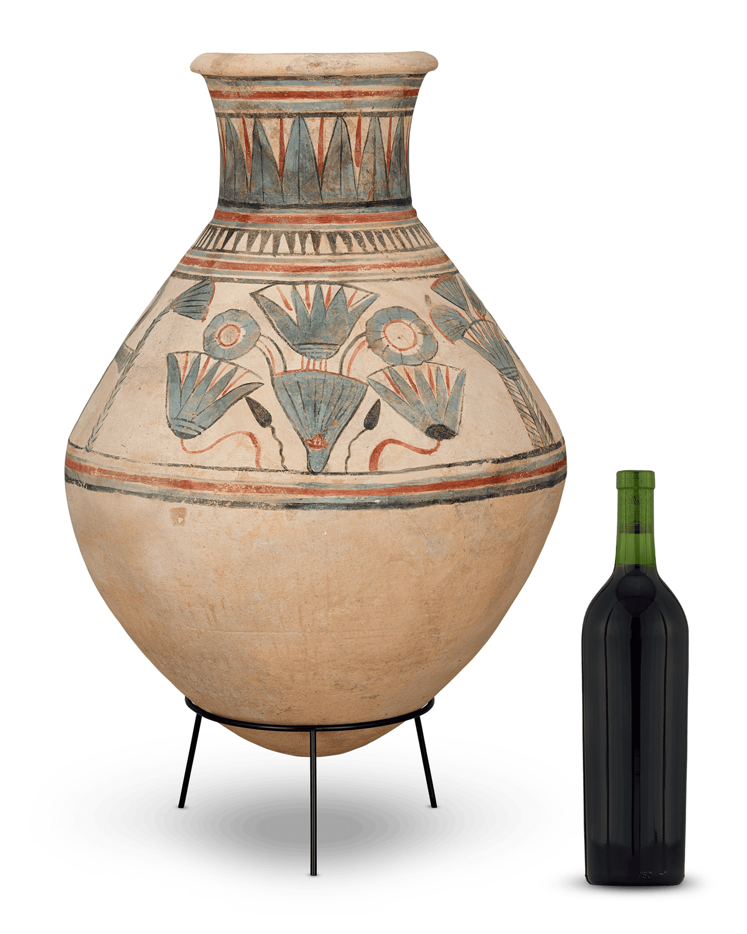 Ancient Egyptian Blue-Painted Vase