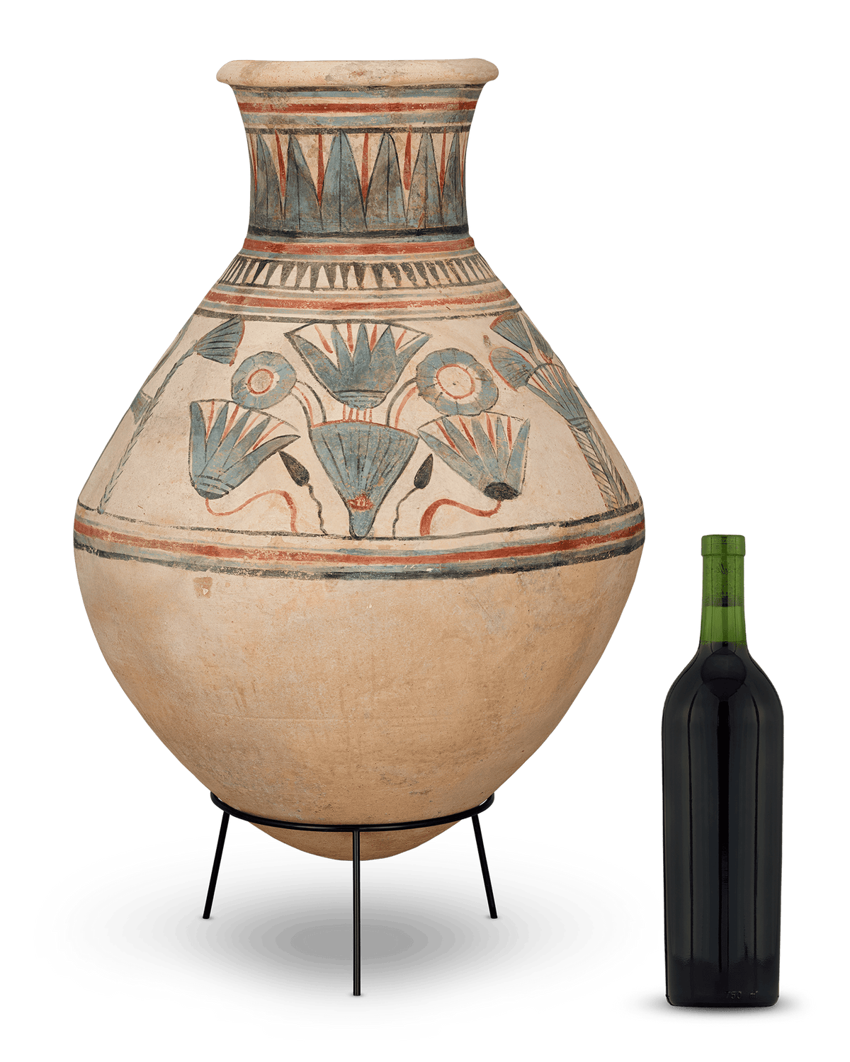 Ancient Egyptian Blue-Painted Vase