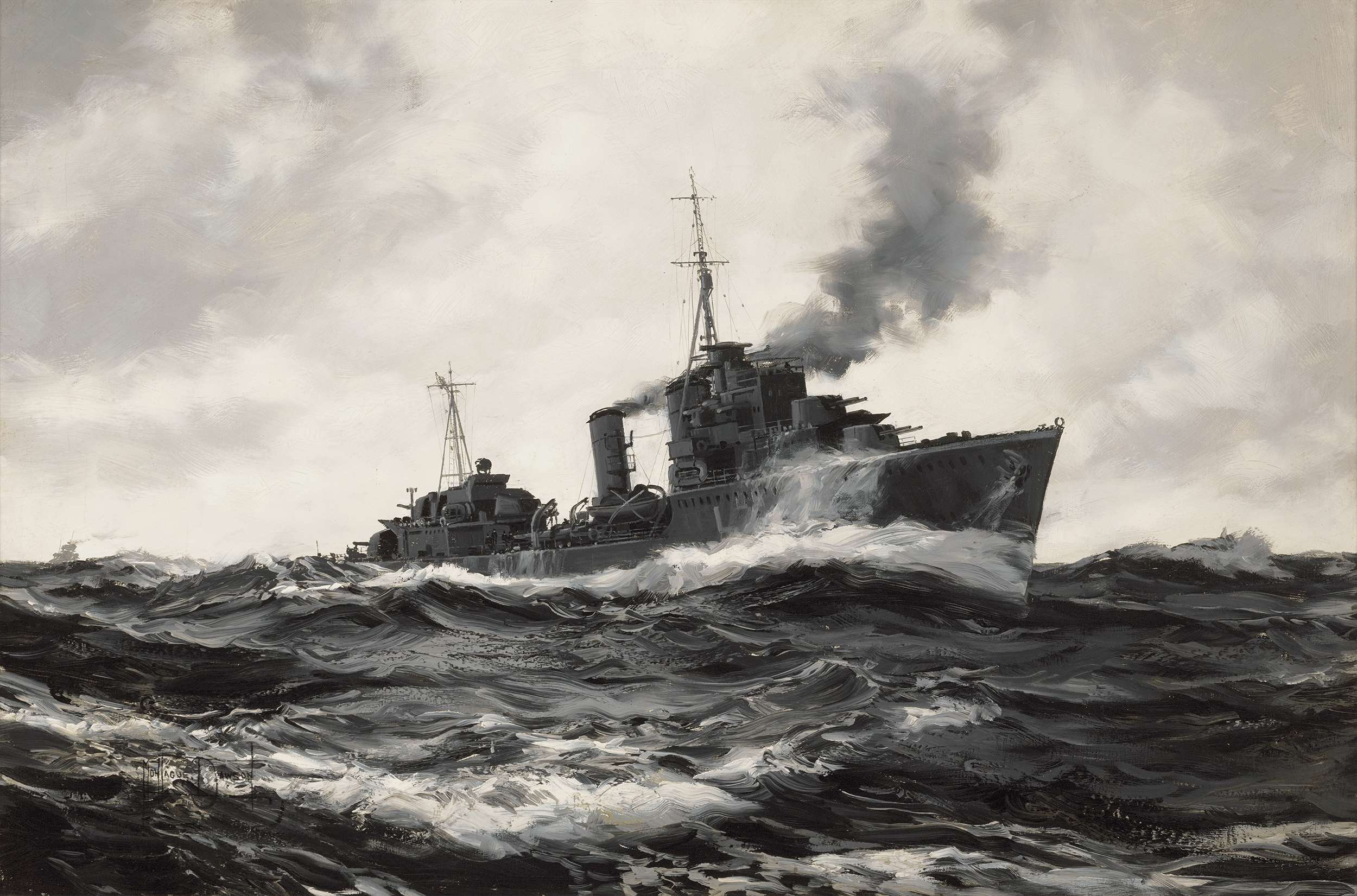 Destroyer by Montague Dawson
