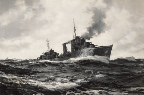 Destroyer by Montague Dawson