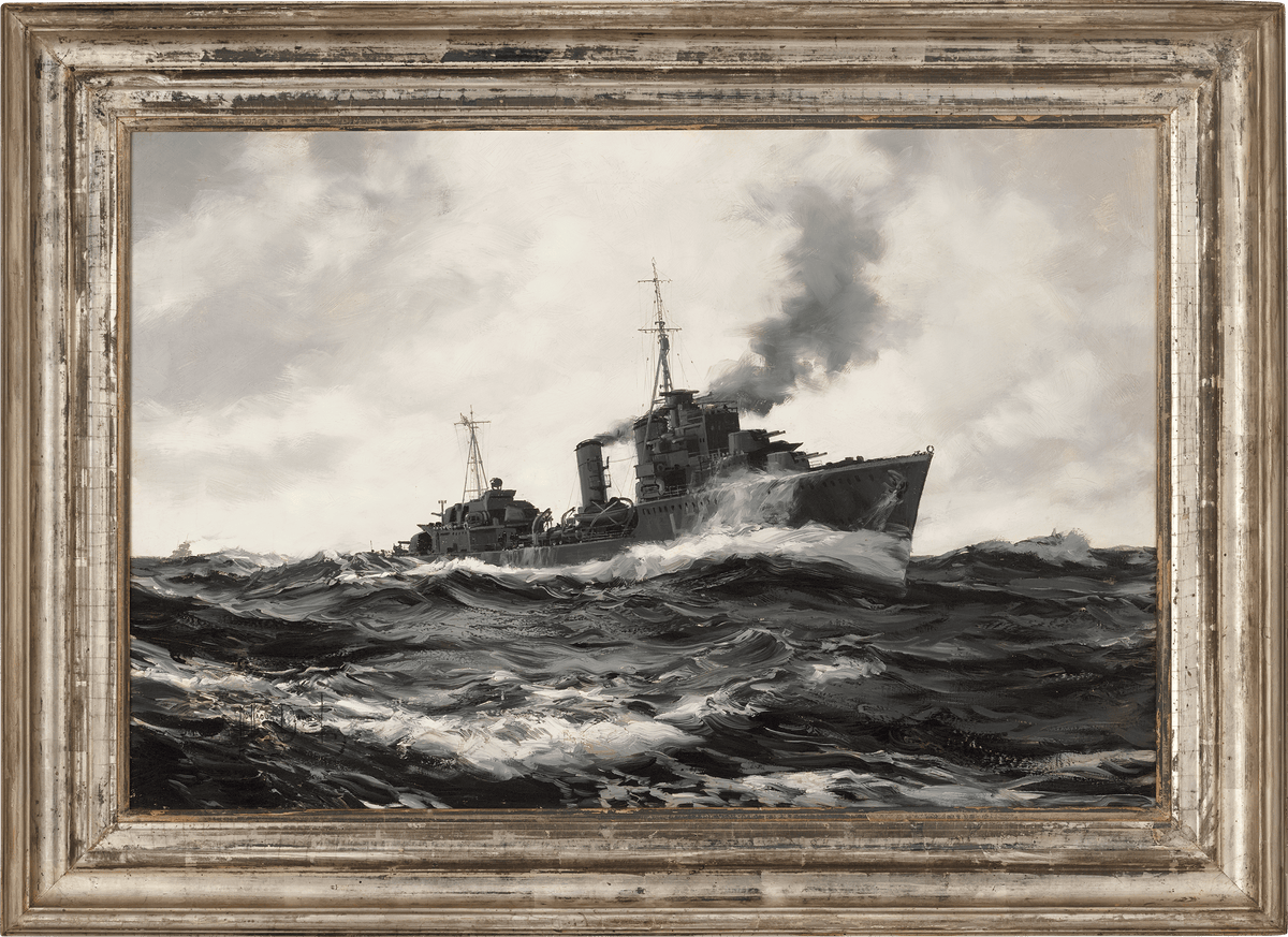 Destroyer by Montague Dawson