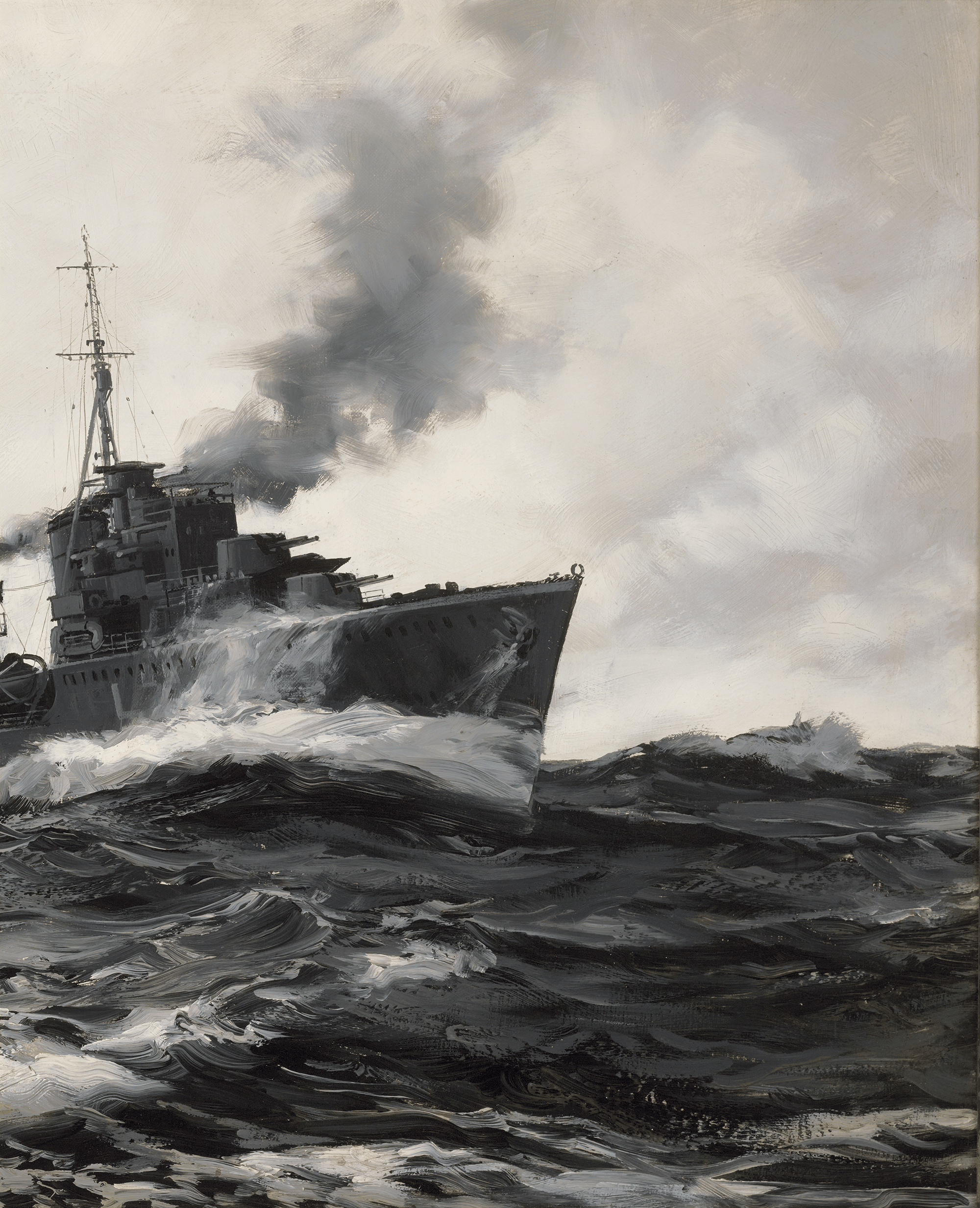 Destroyer by Montague Dawson