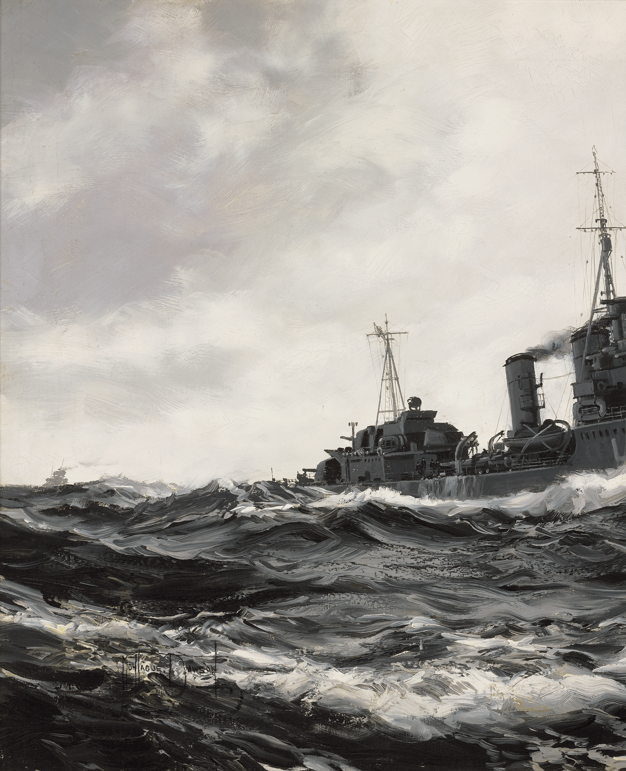 Destroyer by Montague Dawson