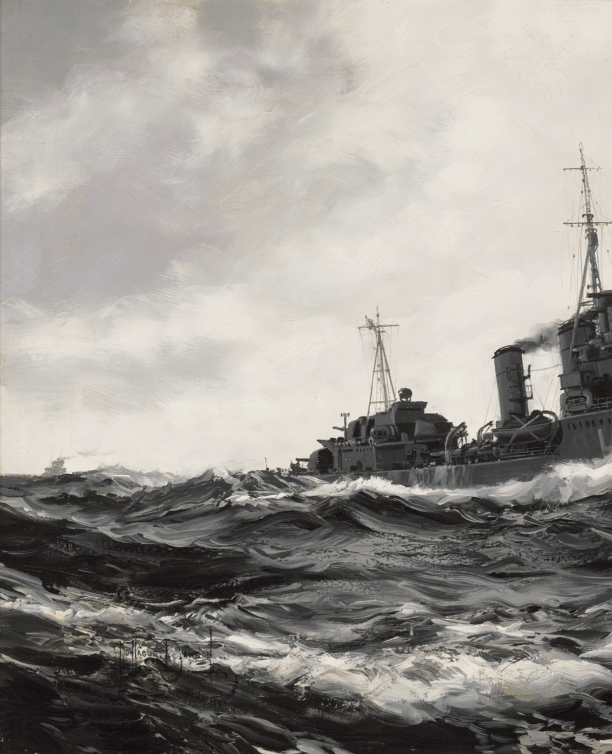 Destroyer by Montague Dawson