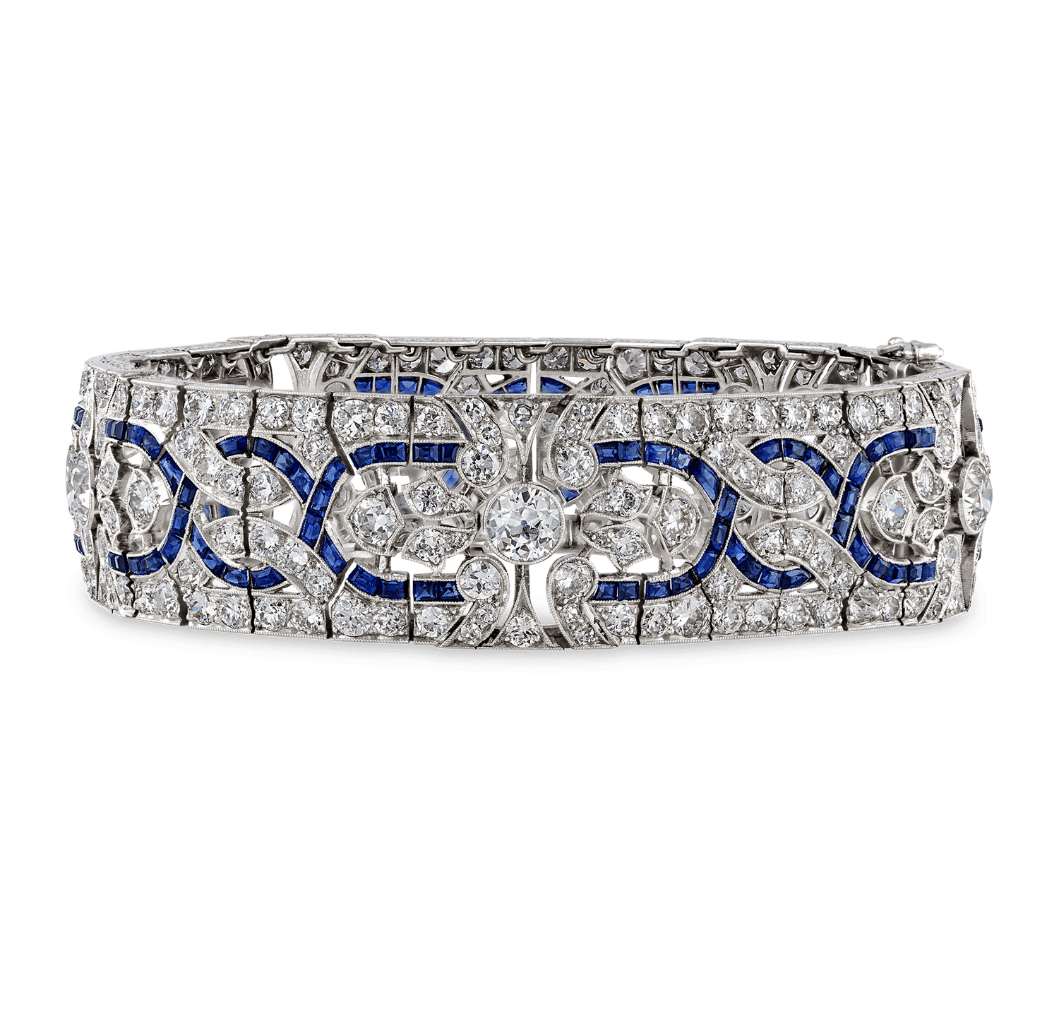 Lacloche Frères Art Deco Diamond and Sapphire Bracelet