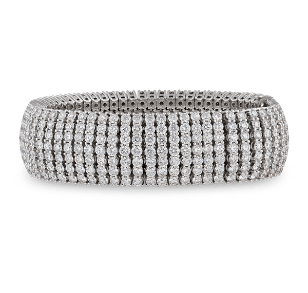 Multi-Row Diamond Bracelet, 28.50 Carats