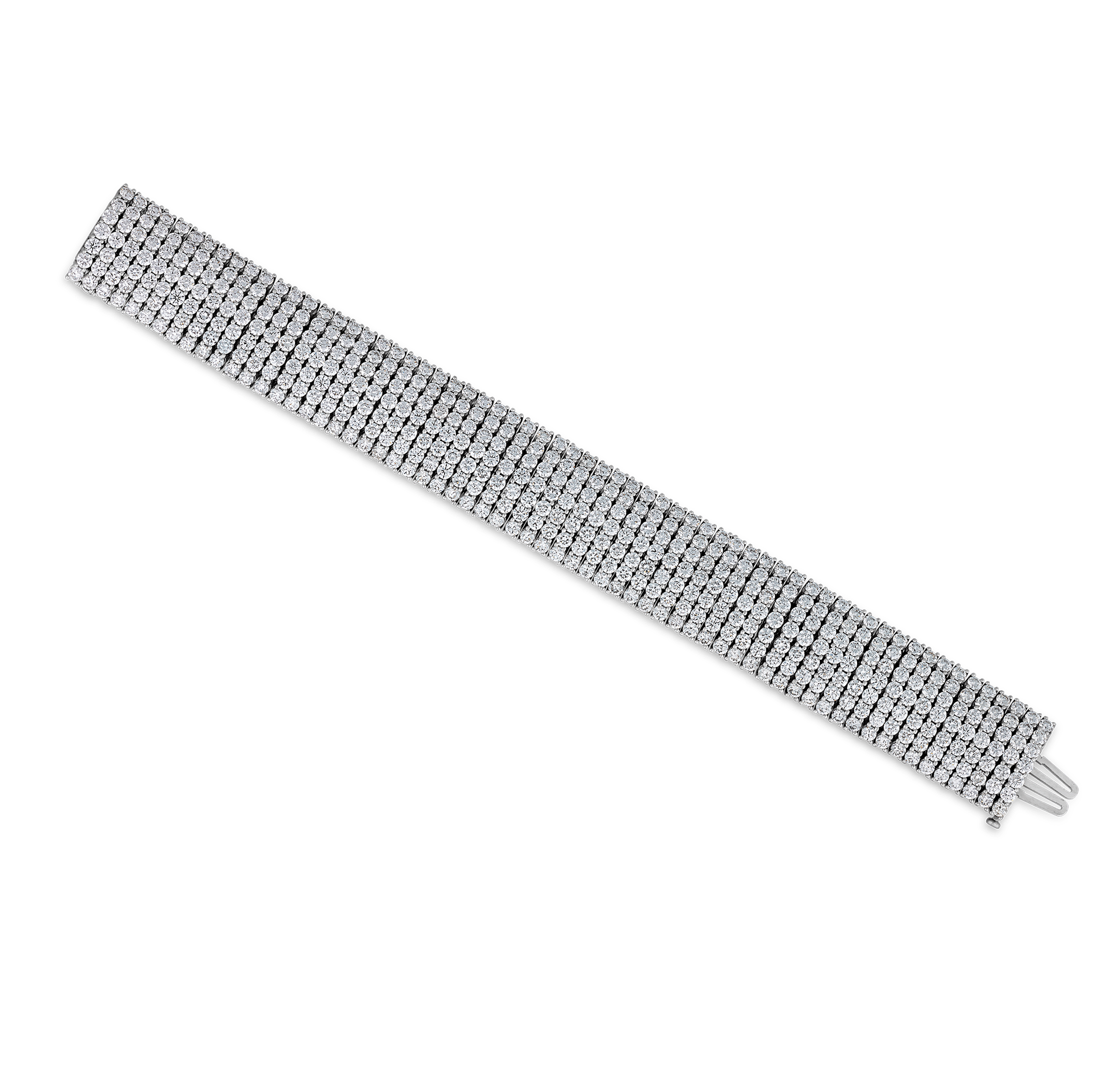 Multi-Row Diamond Bracelet, 28.50 Carats