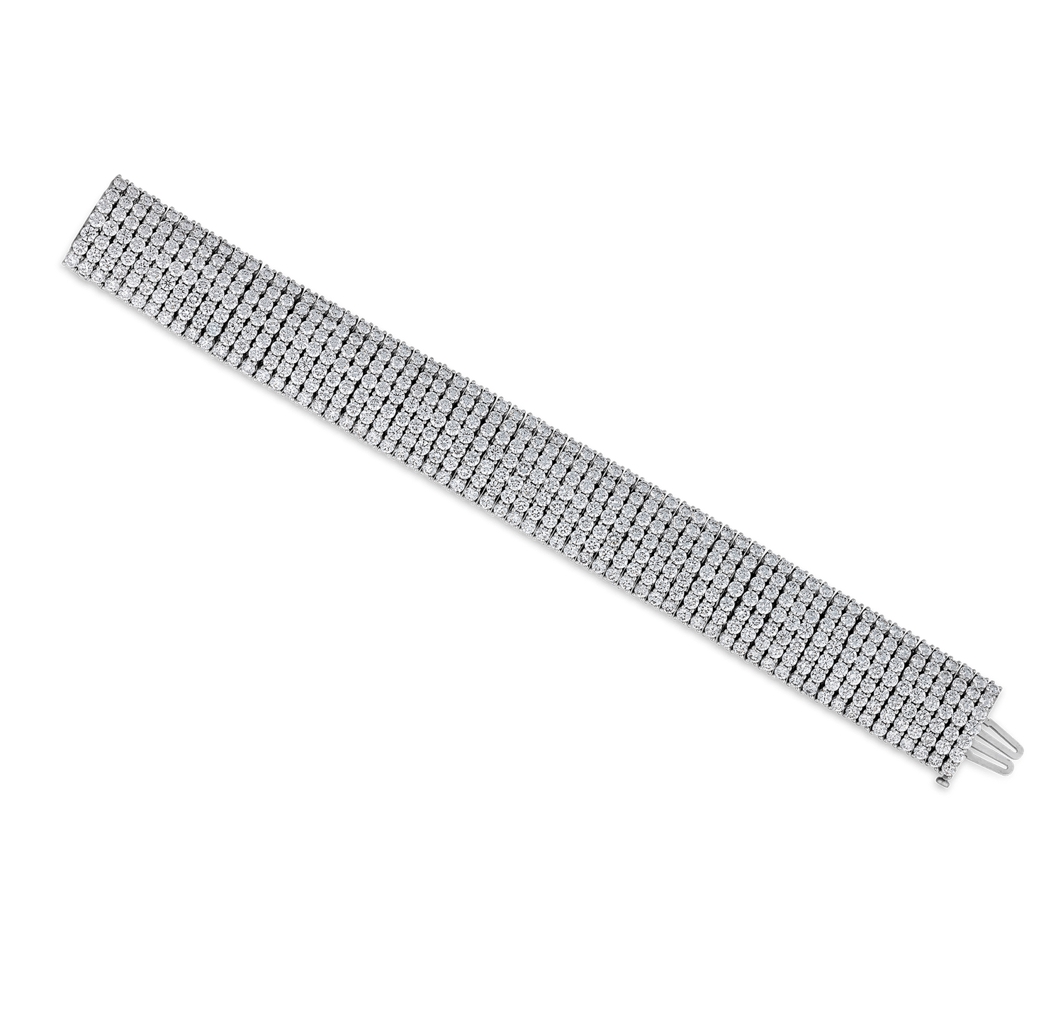 Multi-Row Diamond Bracelet, 28.50 Carats