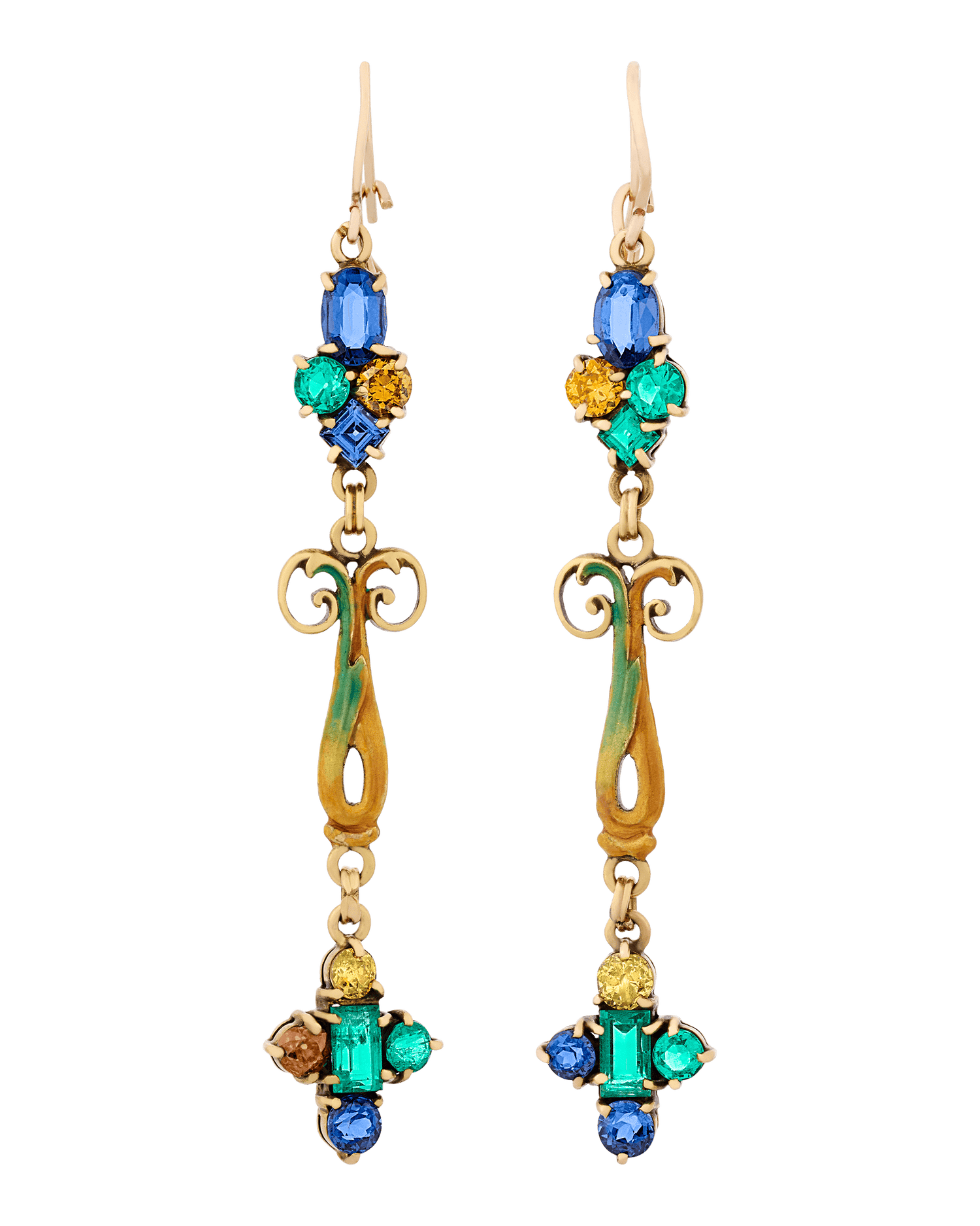 Louis Comfort Tiffany Art Nouveau Earrings