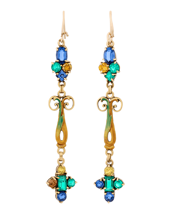 Louis Comfort Tiffany Art Nouveau Earrings