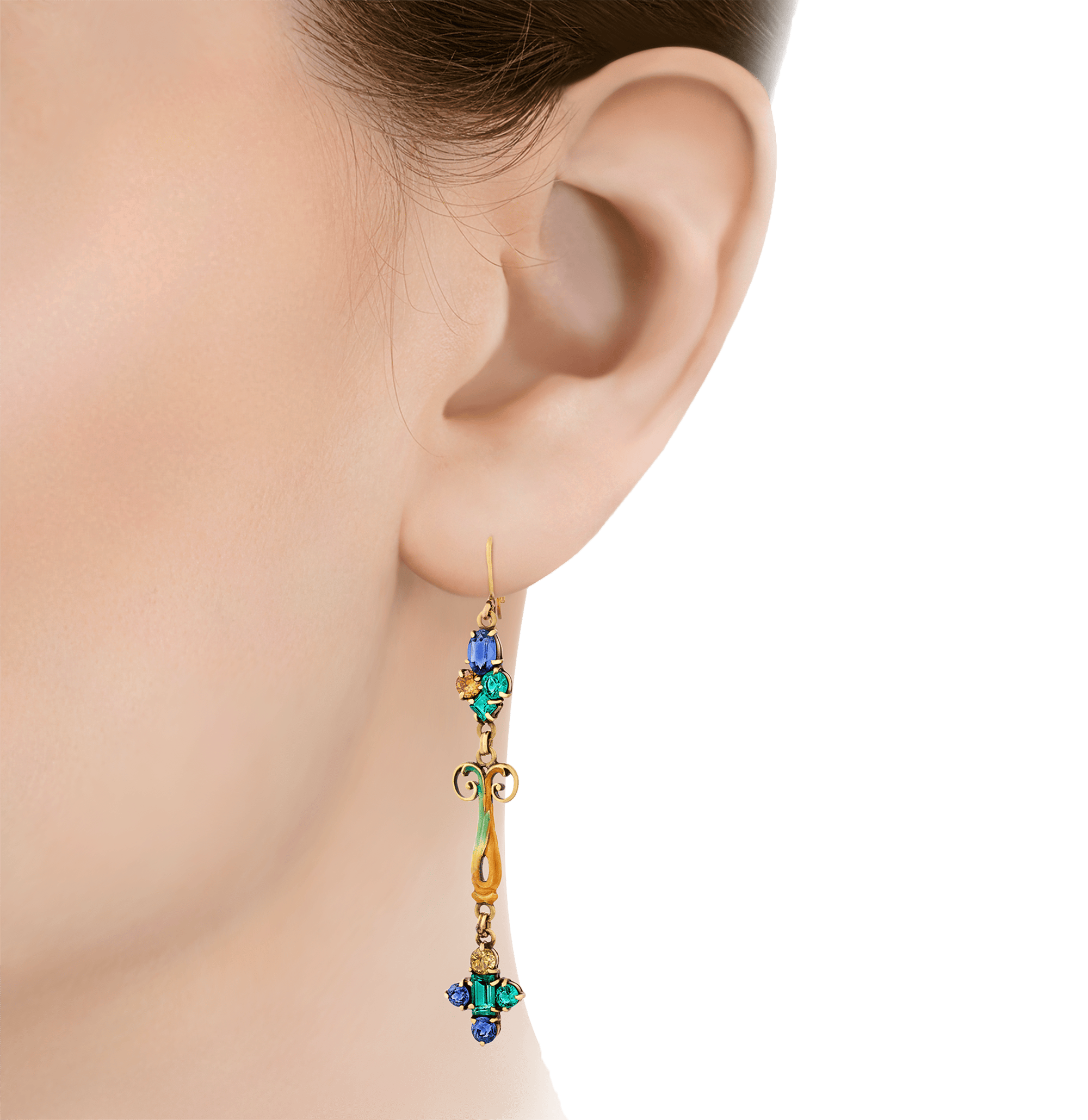 Louis Comfort Tiffany Art Nouveau Earrings