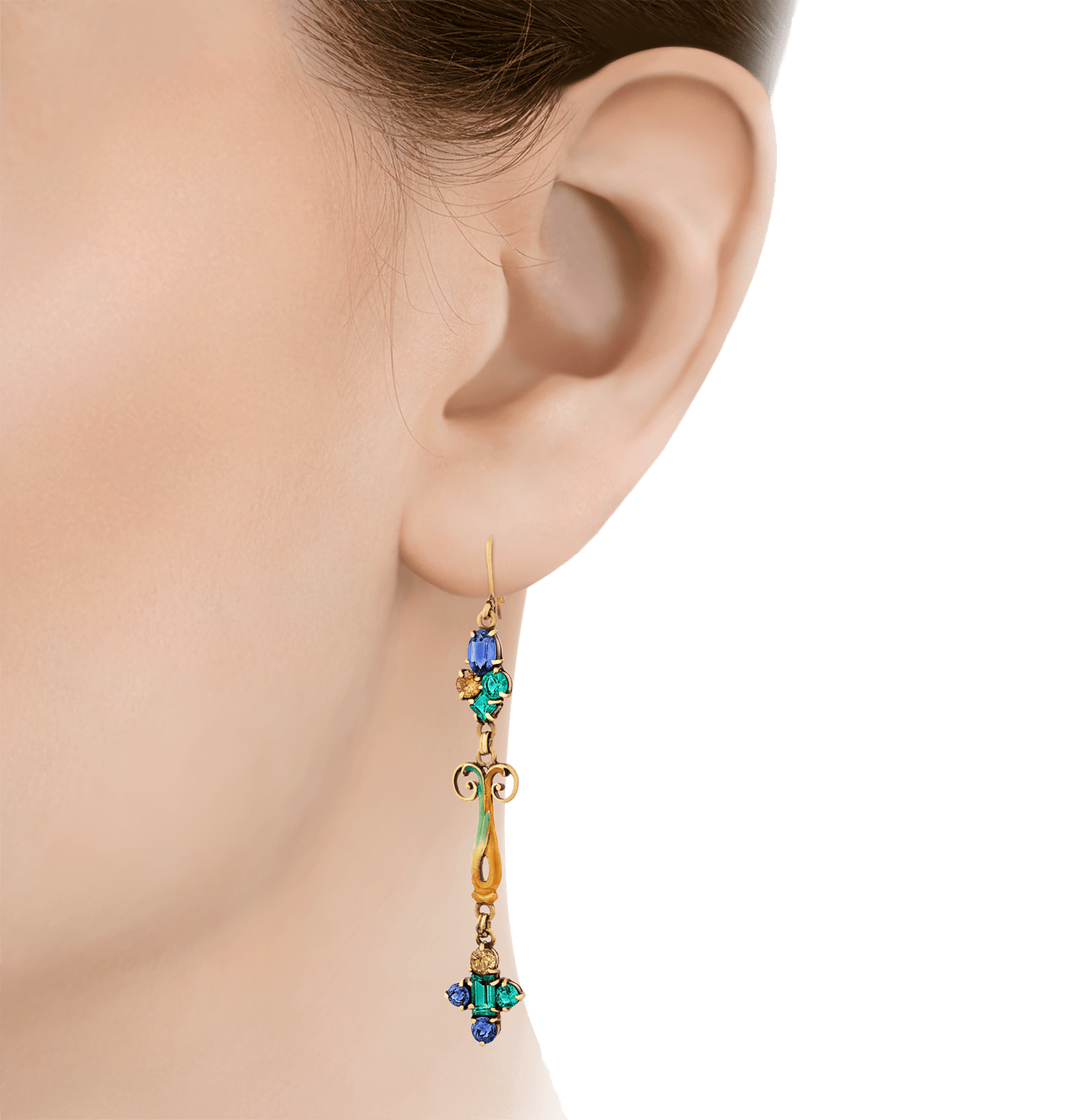 Louis Comfort Tiffany Art Nouveau Earrings