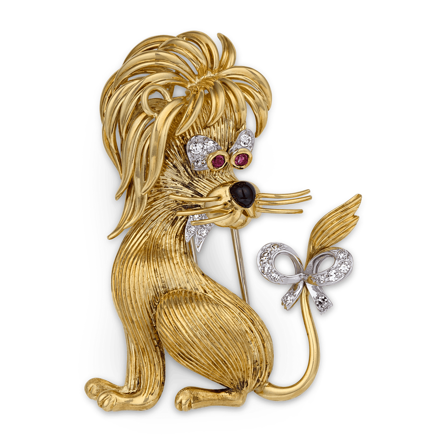 Gold Lion Brooch