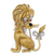 Gold Lion Brooch