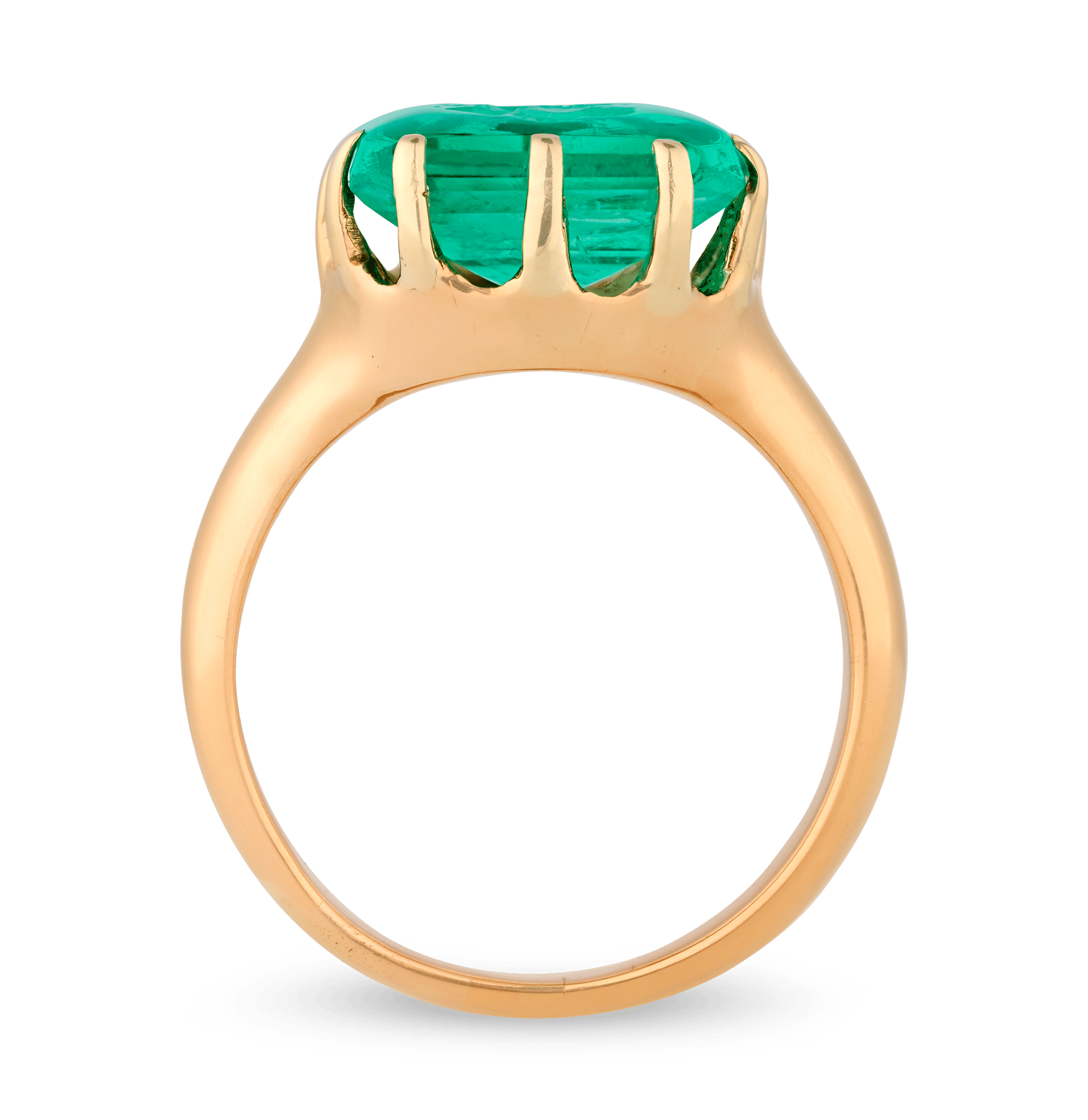 Victorian Colombian Emerald Intaglio Ring, 5.70 Carats
