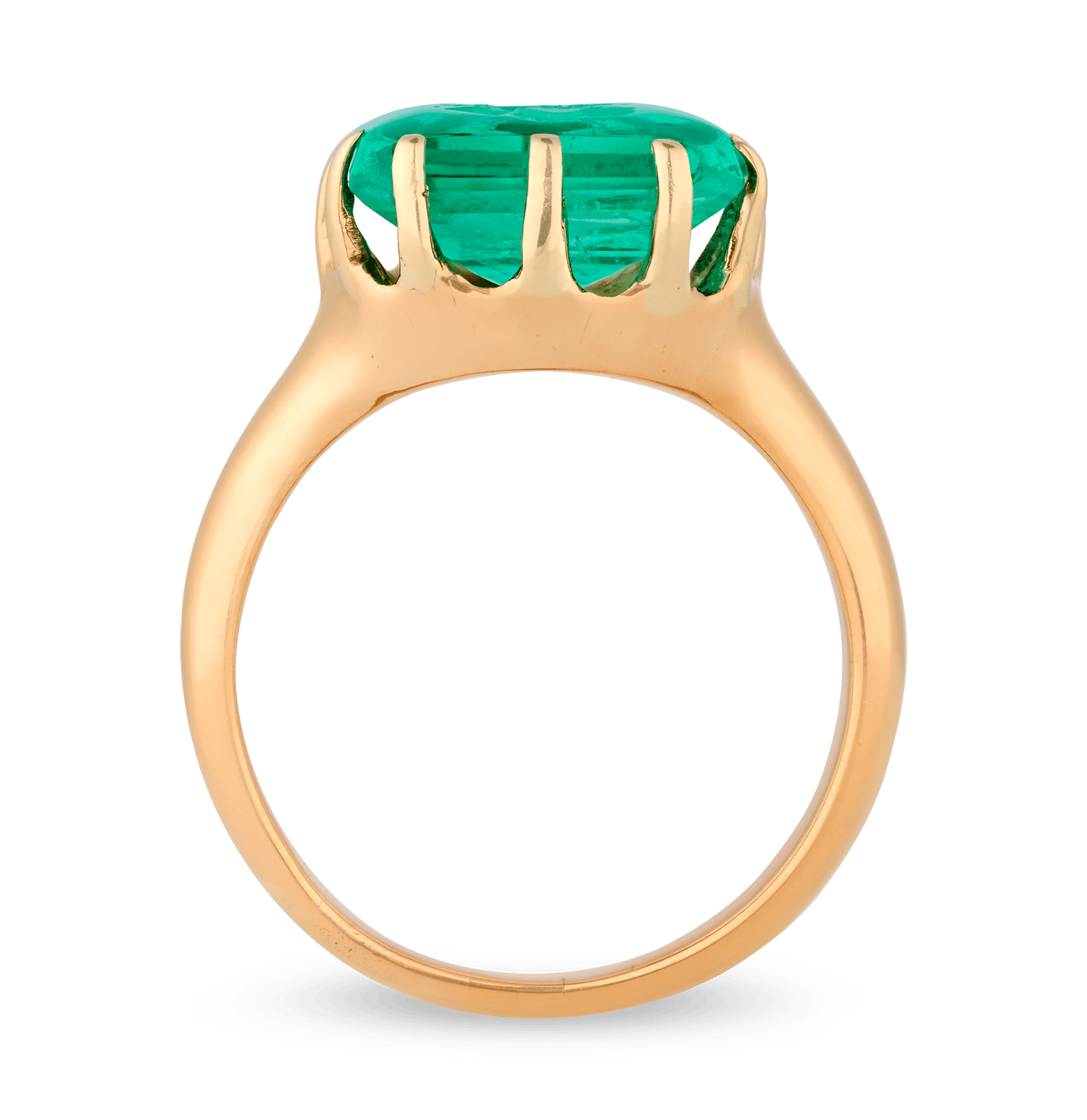 Victorian Colombian Emerald Intaglio Ring, 5.70 Carats