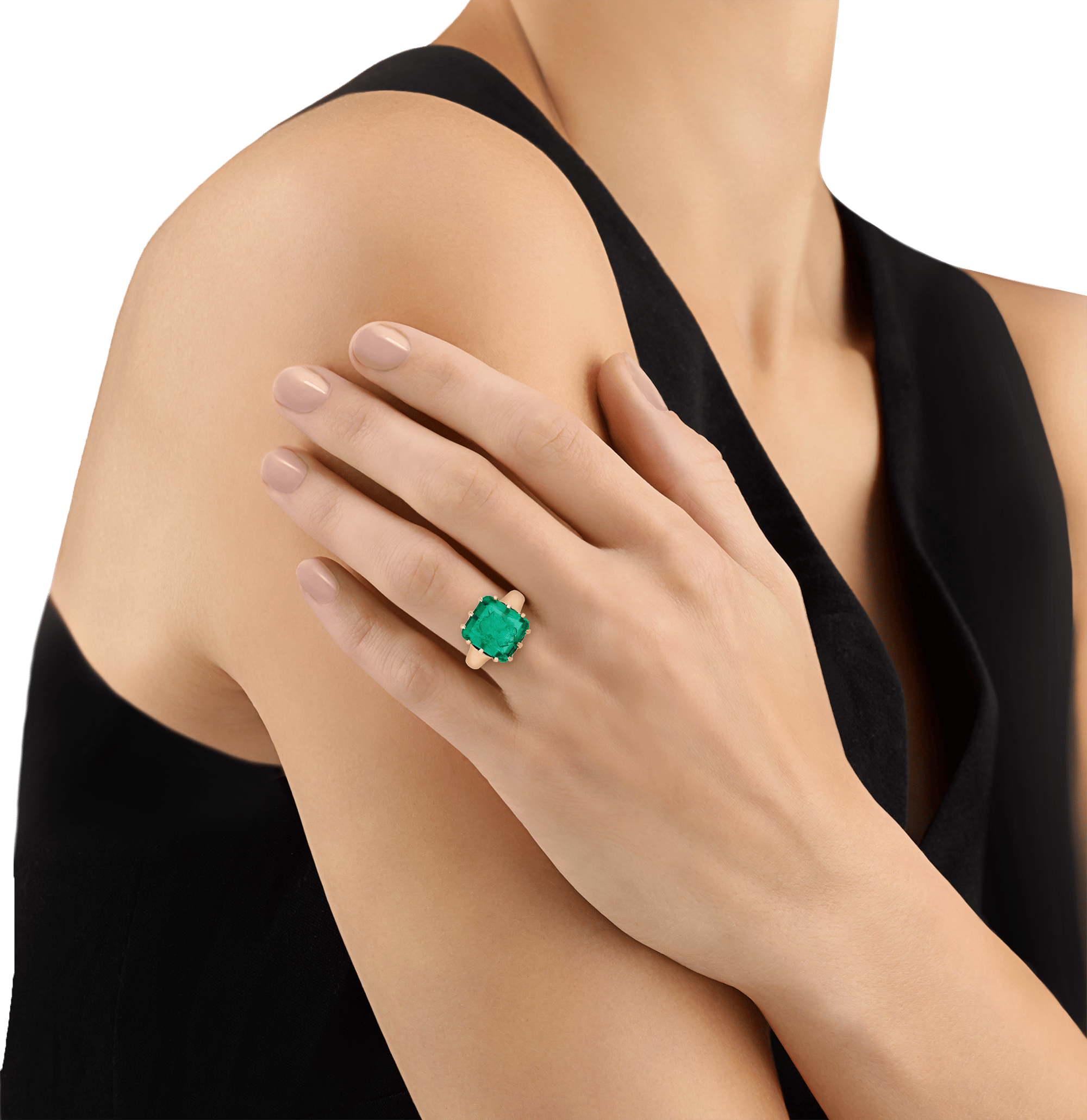 Victorian Colombian Emerald Intaglio Ring, 5.70 Carats