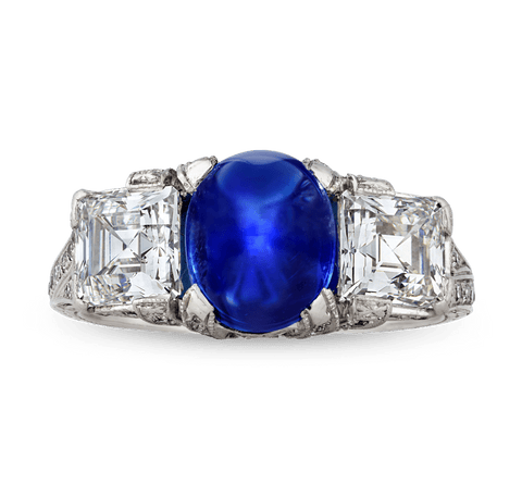 Tiffany & Co. Art Deco Untreated Kashmir Sapphire Ring, 3.26 Carats