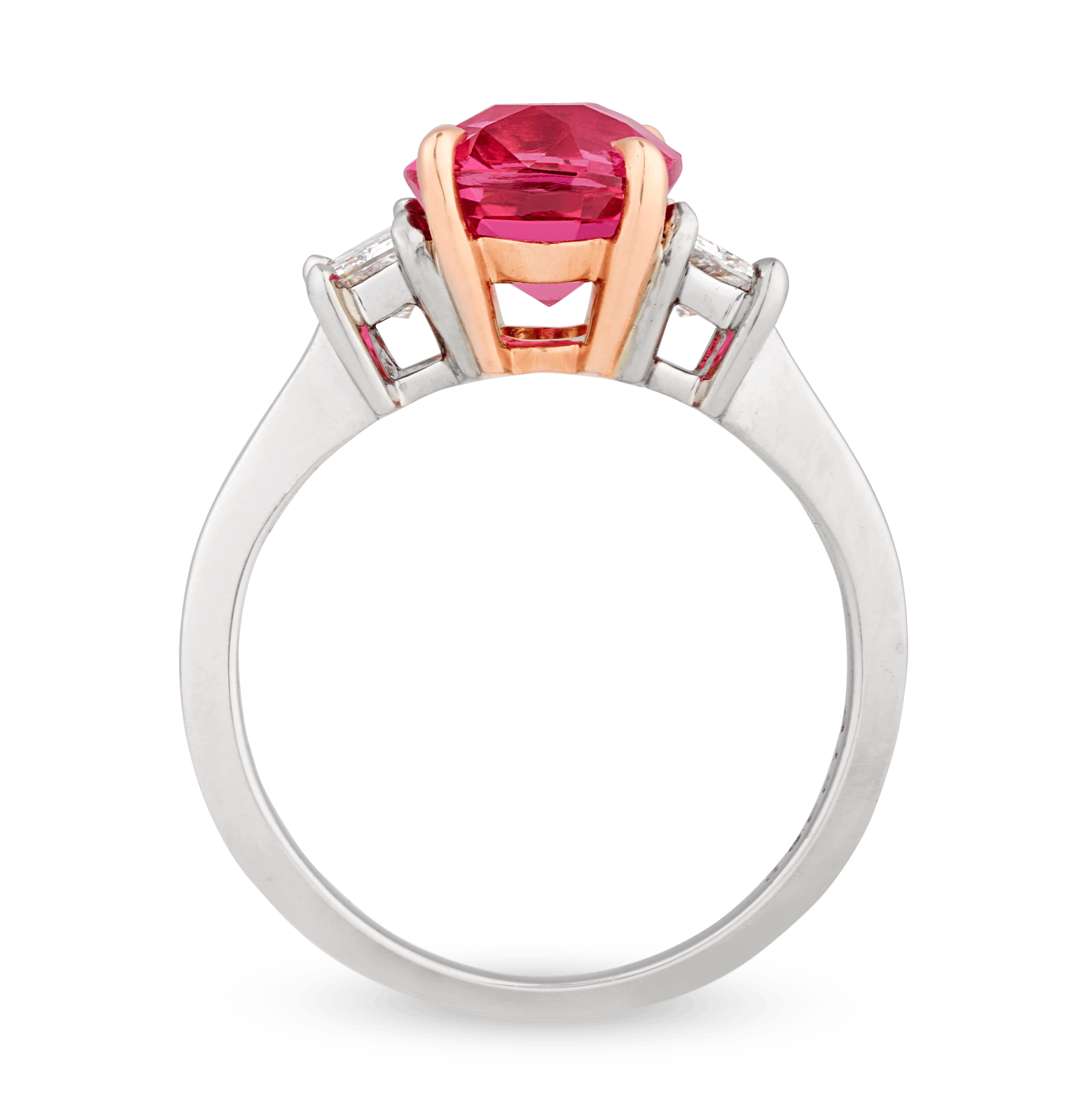 Pink Mahenge Spinel Ring, Untreated, 3.08 Carats