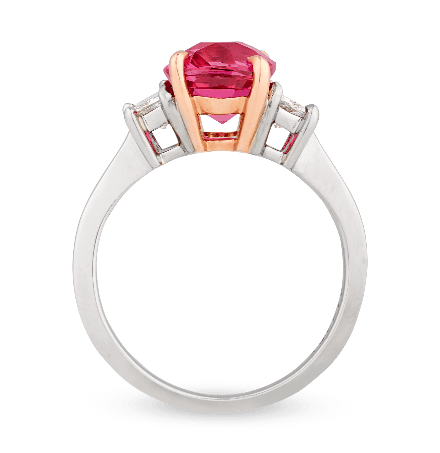 Pink Mahenge Spinel Ring, Untreated, 3.08 Carats