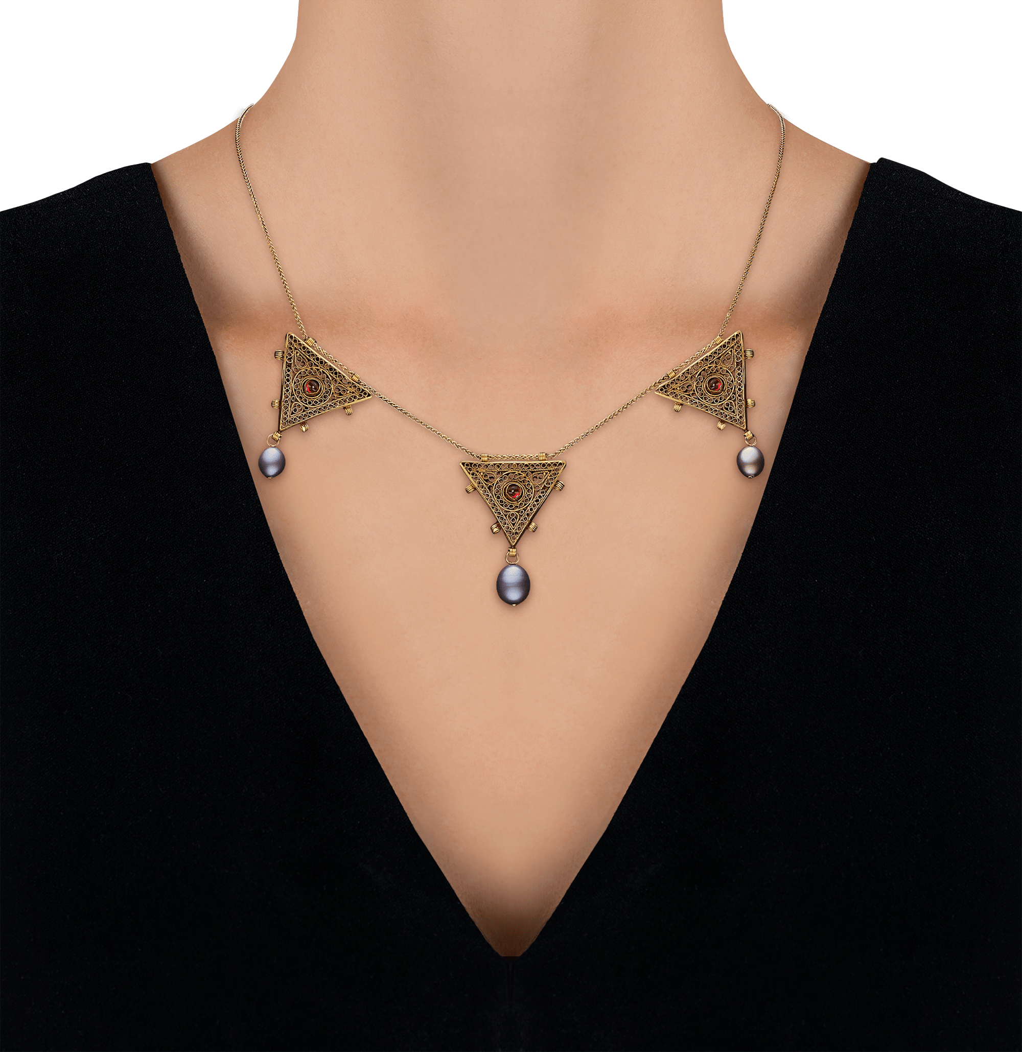 Rebecca Rau Triple Trove Necklace
