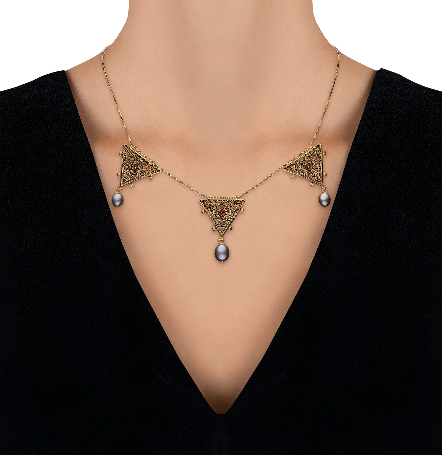 Rebecca Rau Triple Trove Necklace