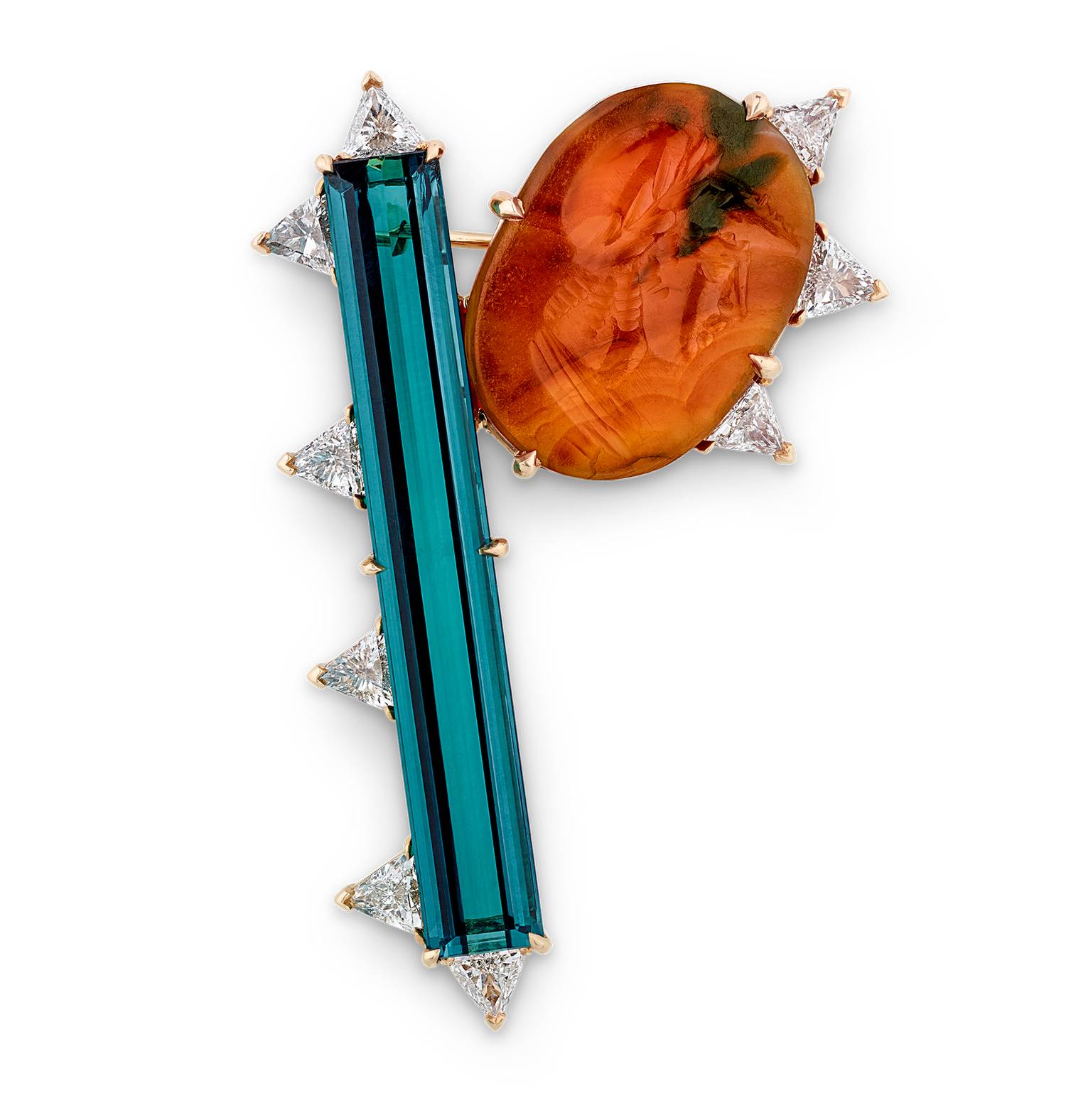 Rebecca Rau Head of Man Brooch