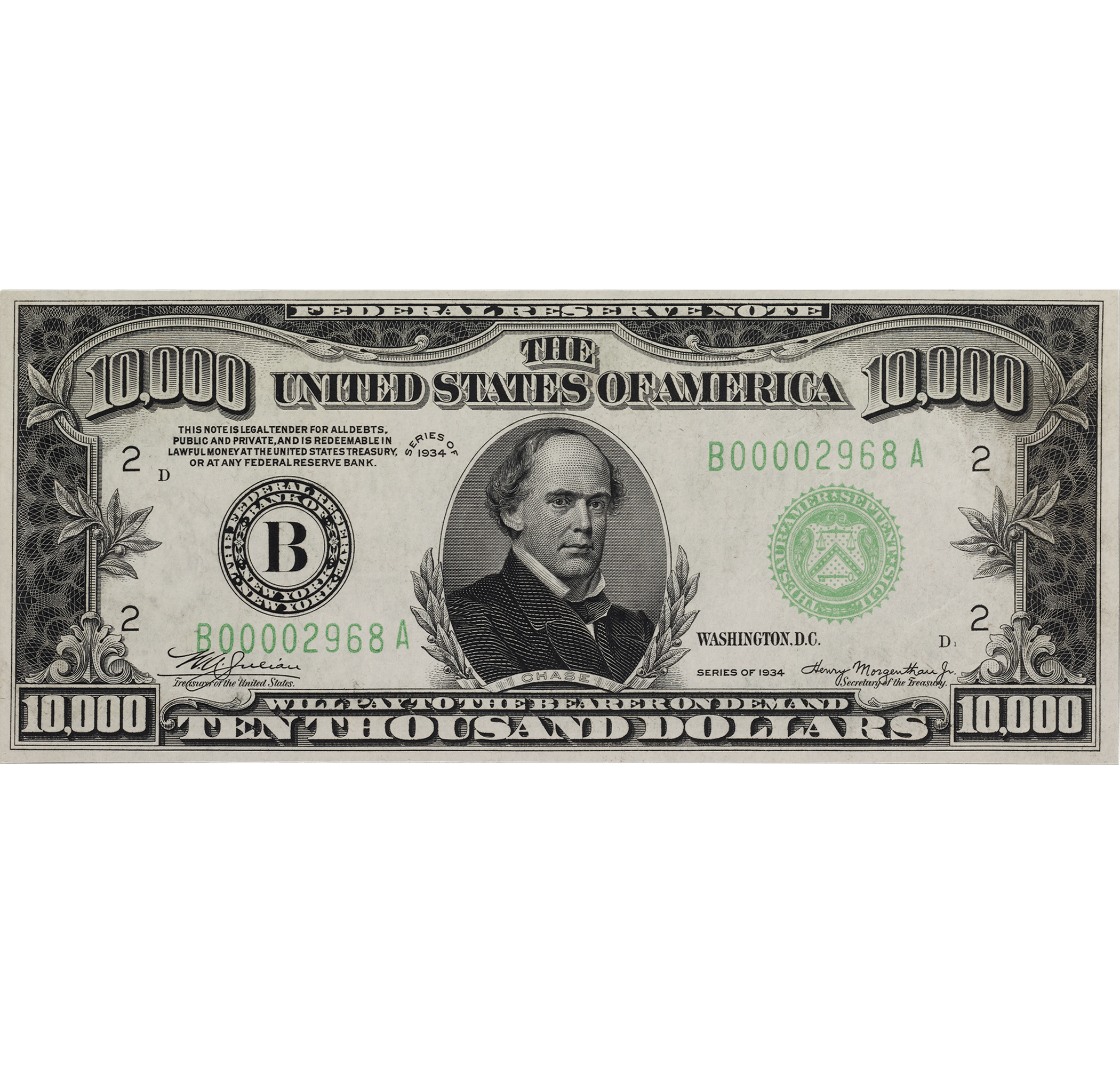 1934 Binion $10,000 Federal Reserve Note