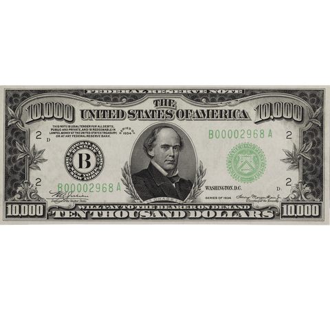 1934 Binion $10,000 Federal Reserve Note