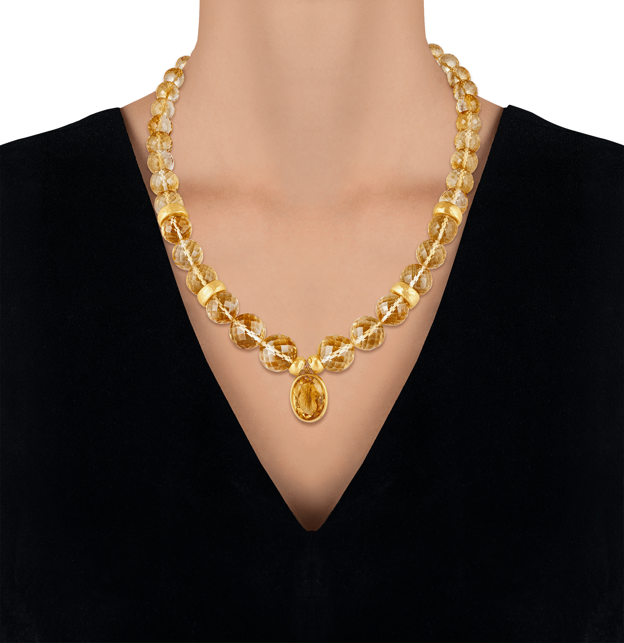 Citrine Bead Necklace
