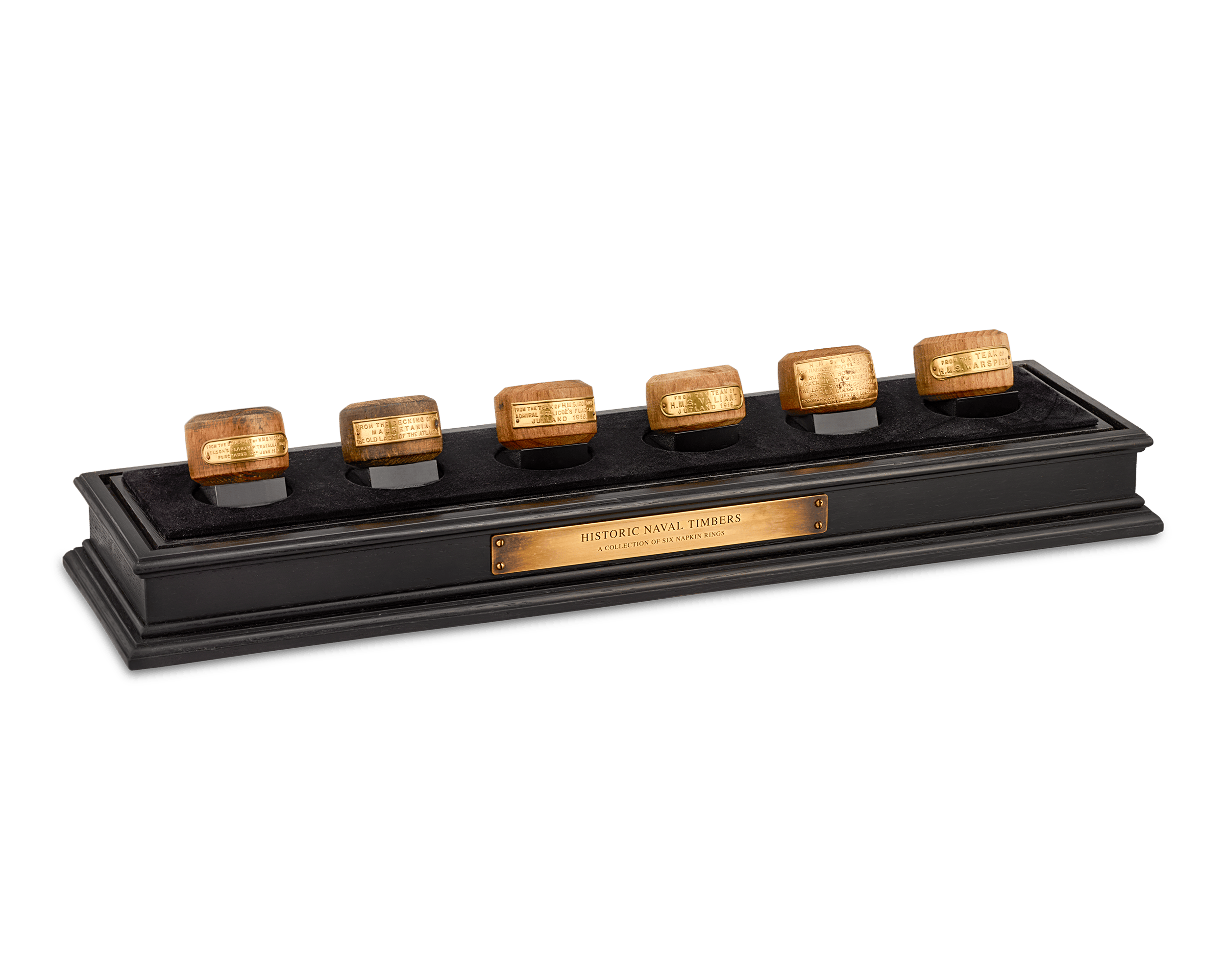 British Ship Timber Napkin Ring Collection
