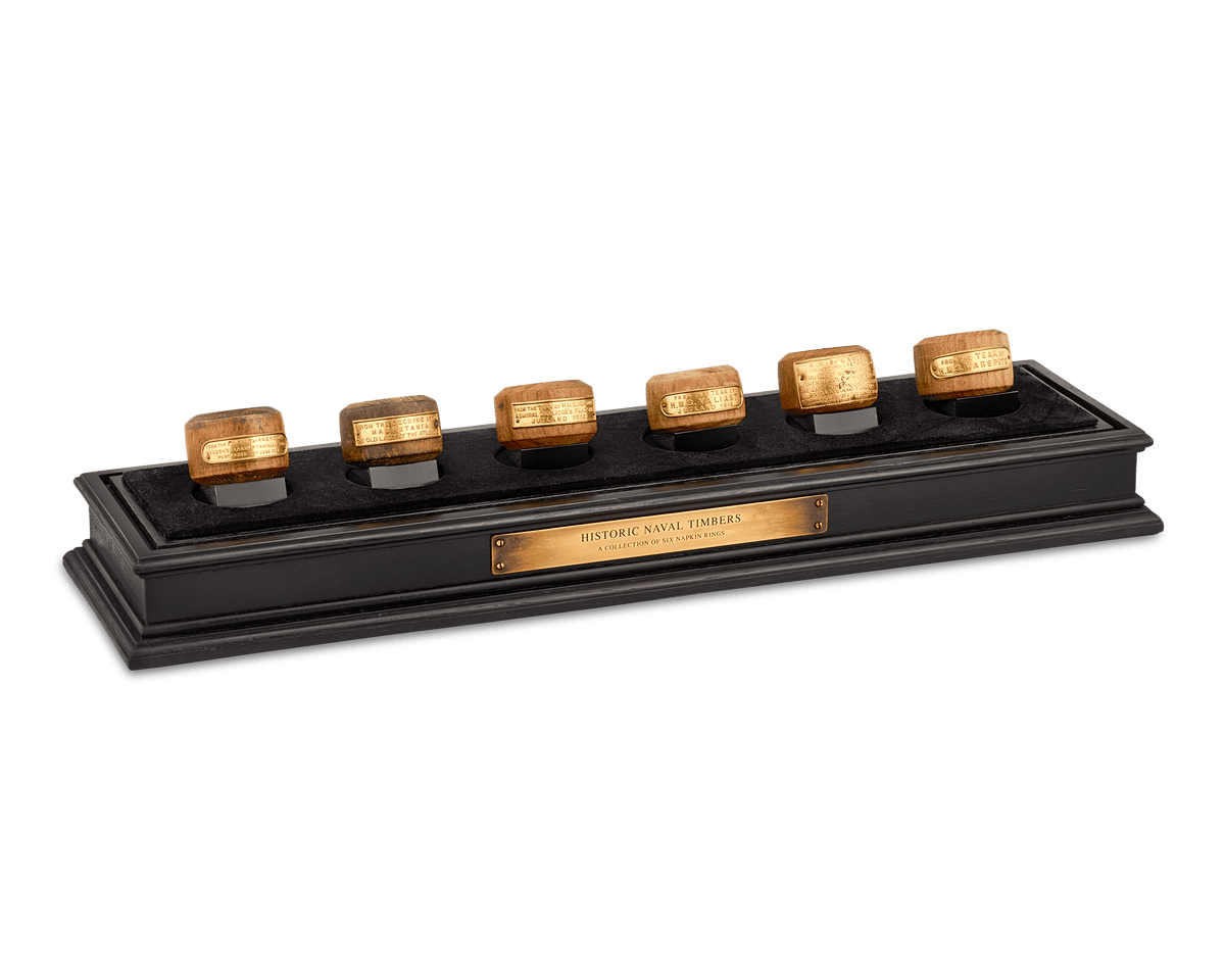 British Ship Timber Napkin Ring Collection