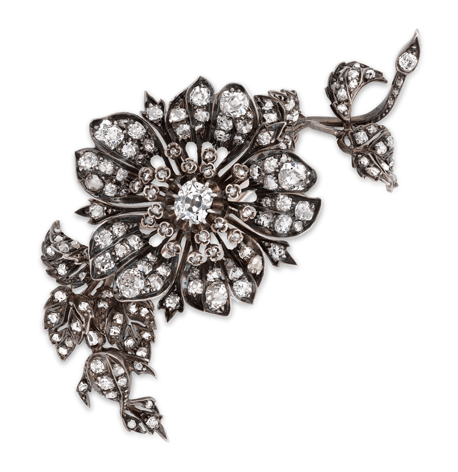 Victorian Diamond Brooch, 6.30 Carats